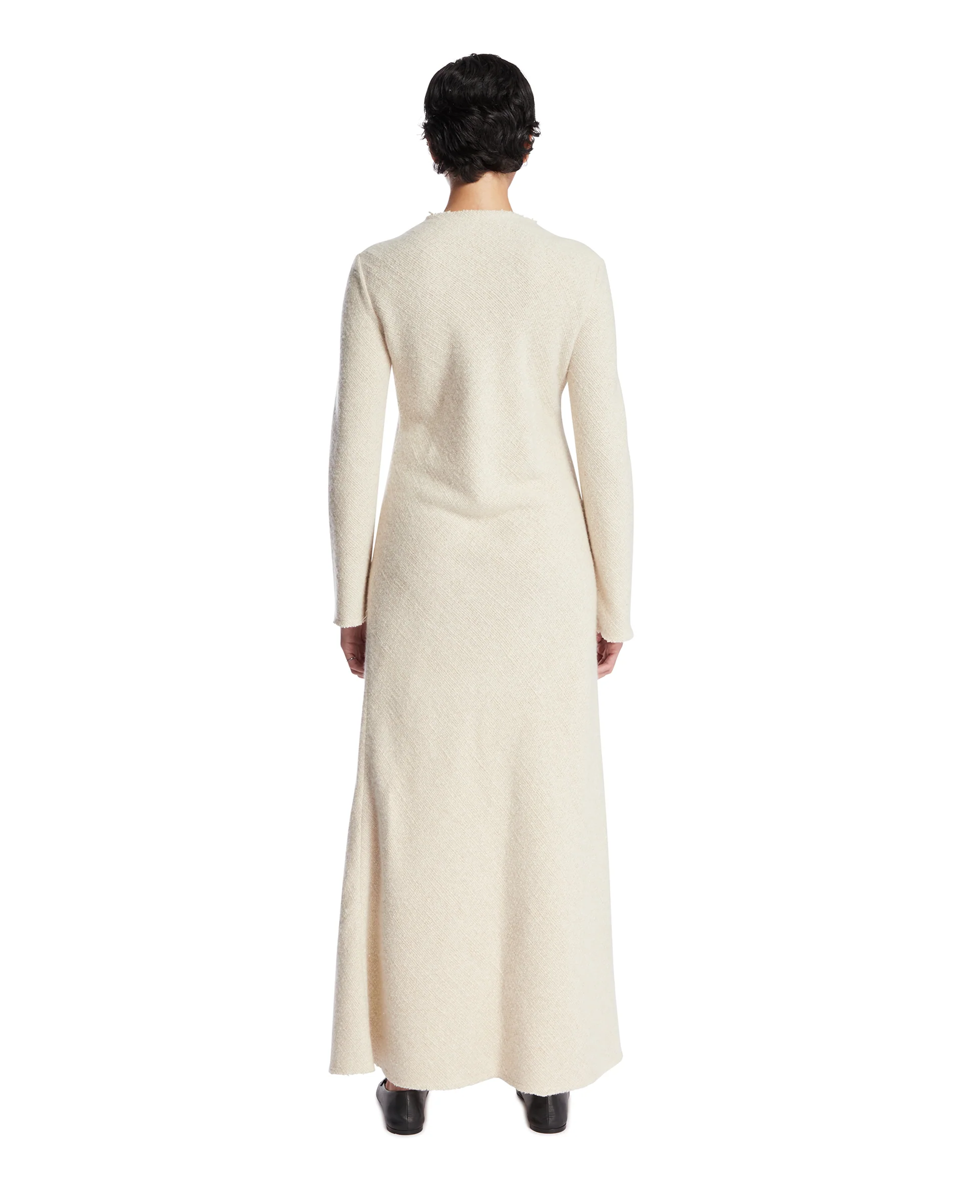 Abito In Cashmere E Seta Bianco - Image 5