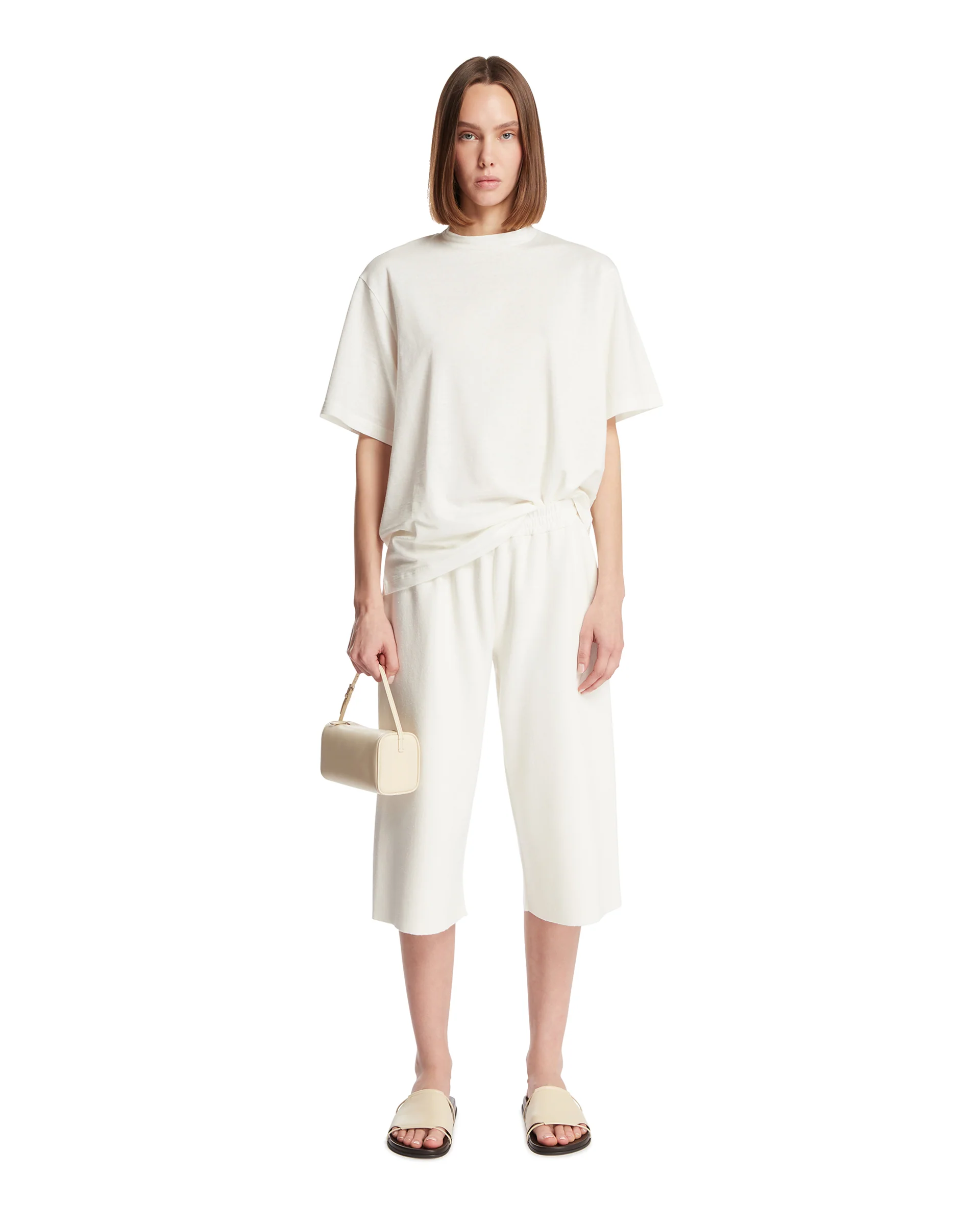 Pantaloni Cropped Bianchi - Image 3