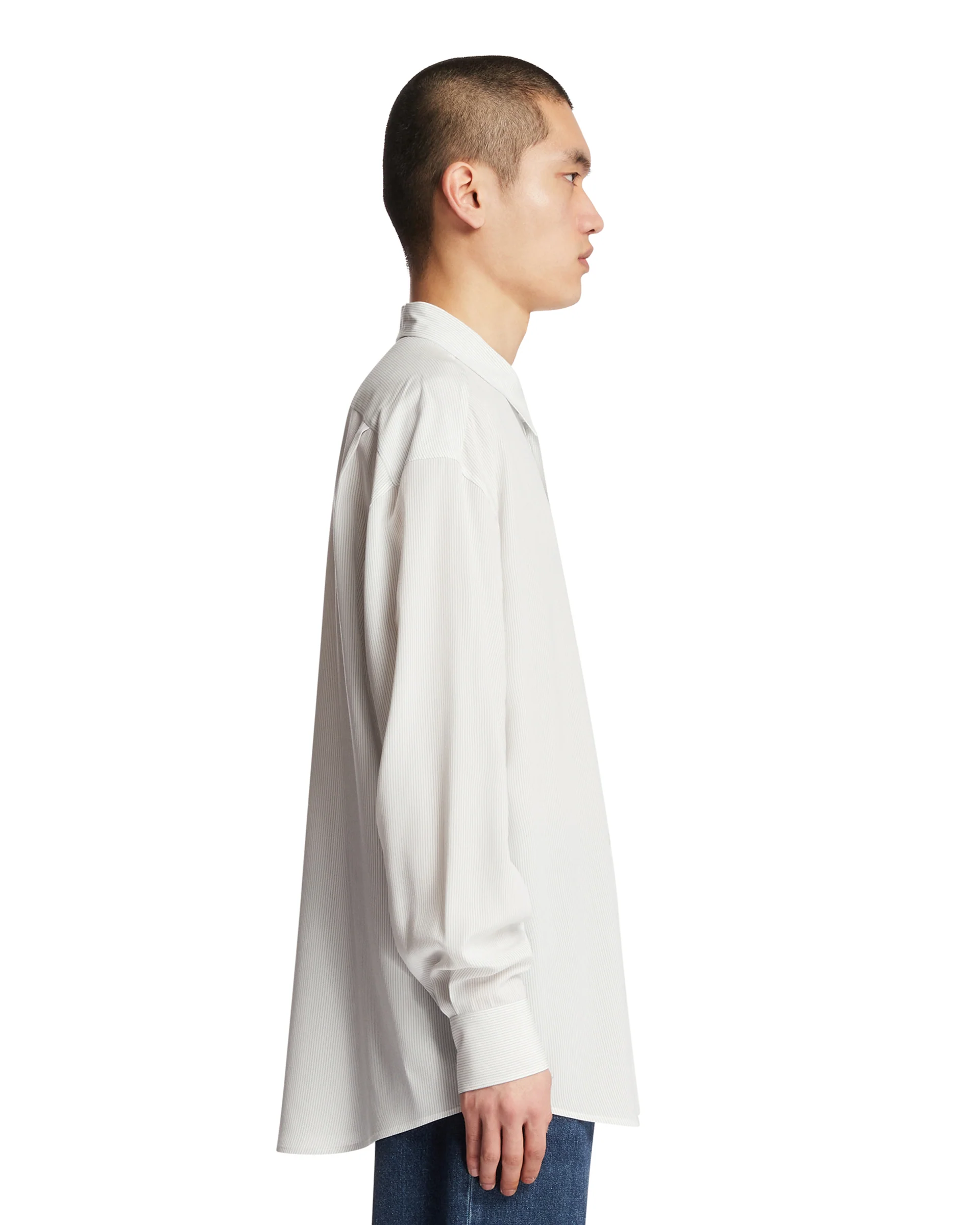 Camicia Granada in Seta Bianca - Image 4