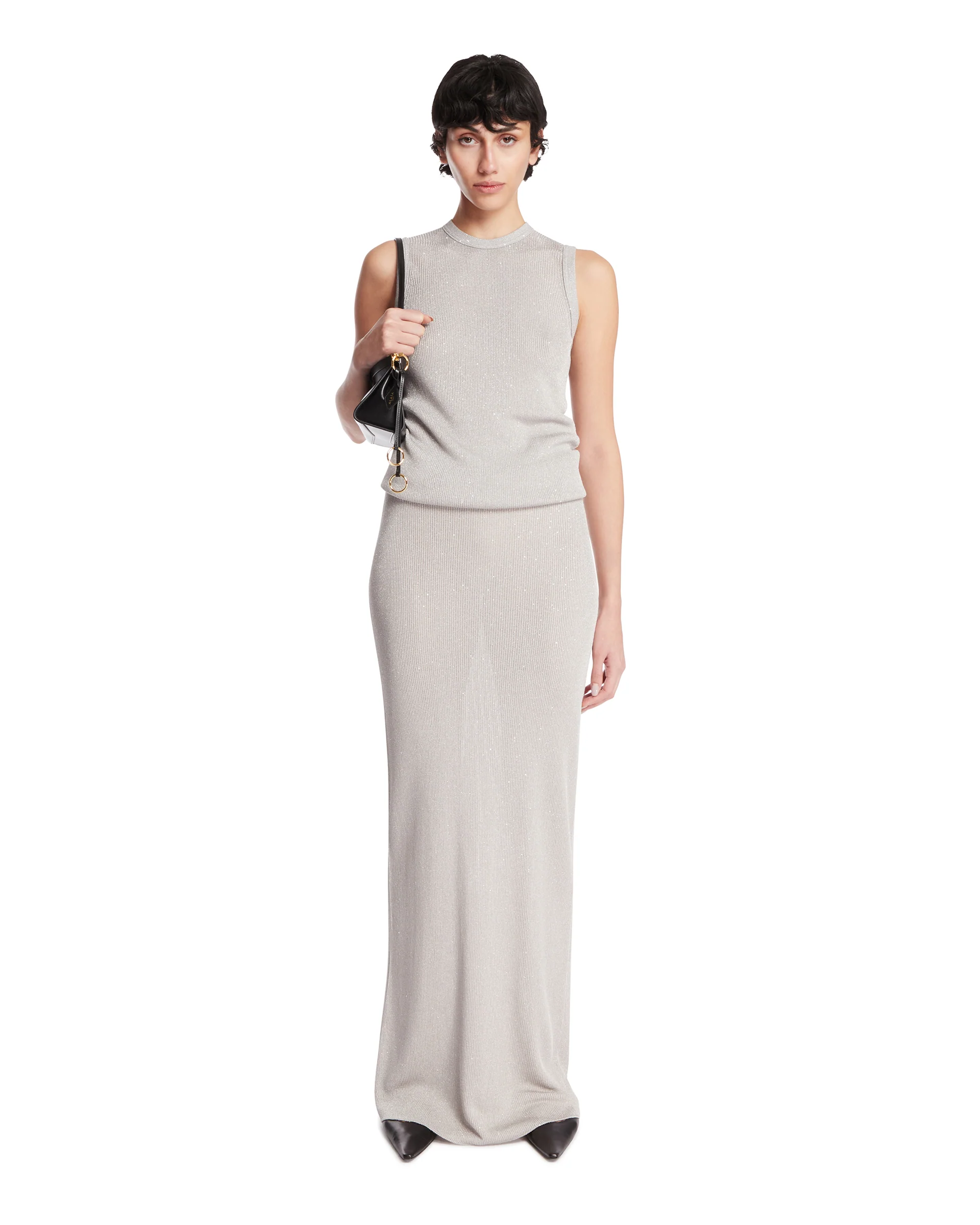 Top Con Micro Paillettes Grigio - Image 3