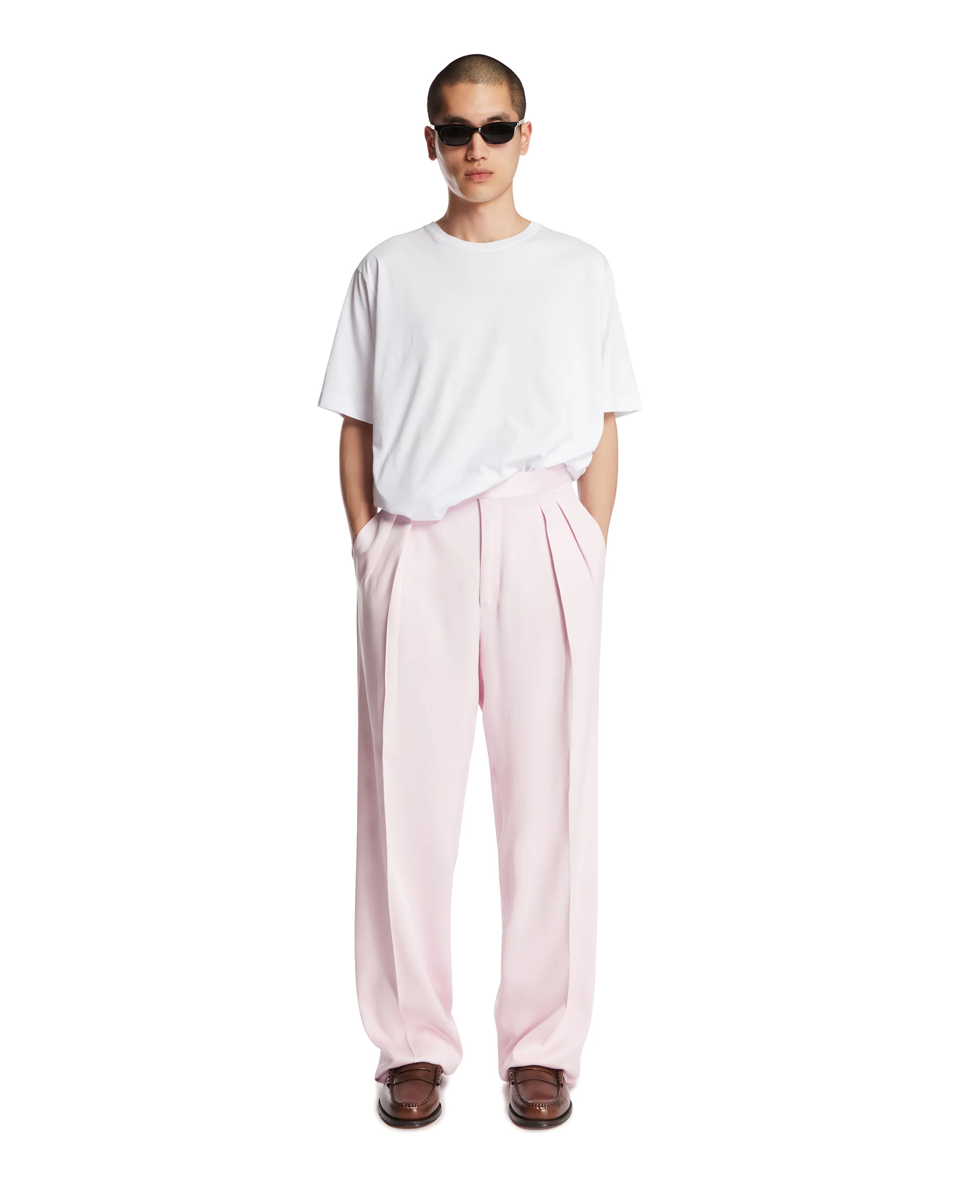 Pantaloni In Seta Rosa - Image 3