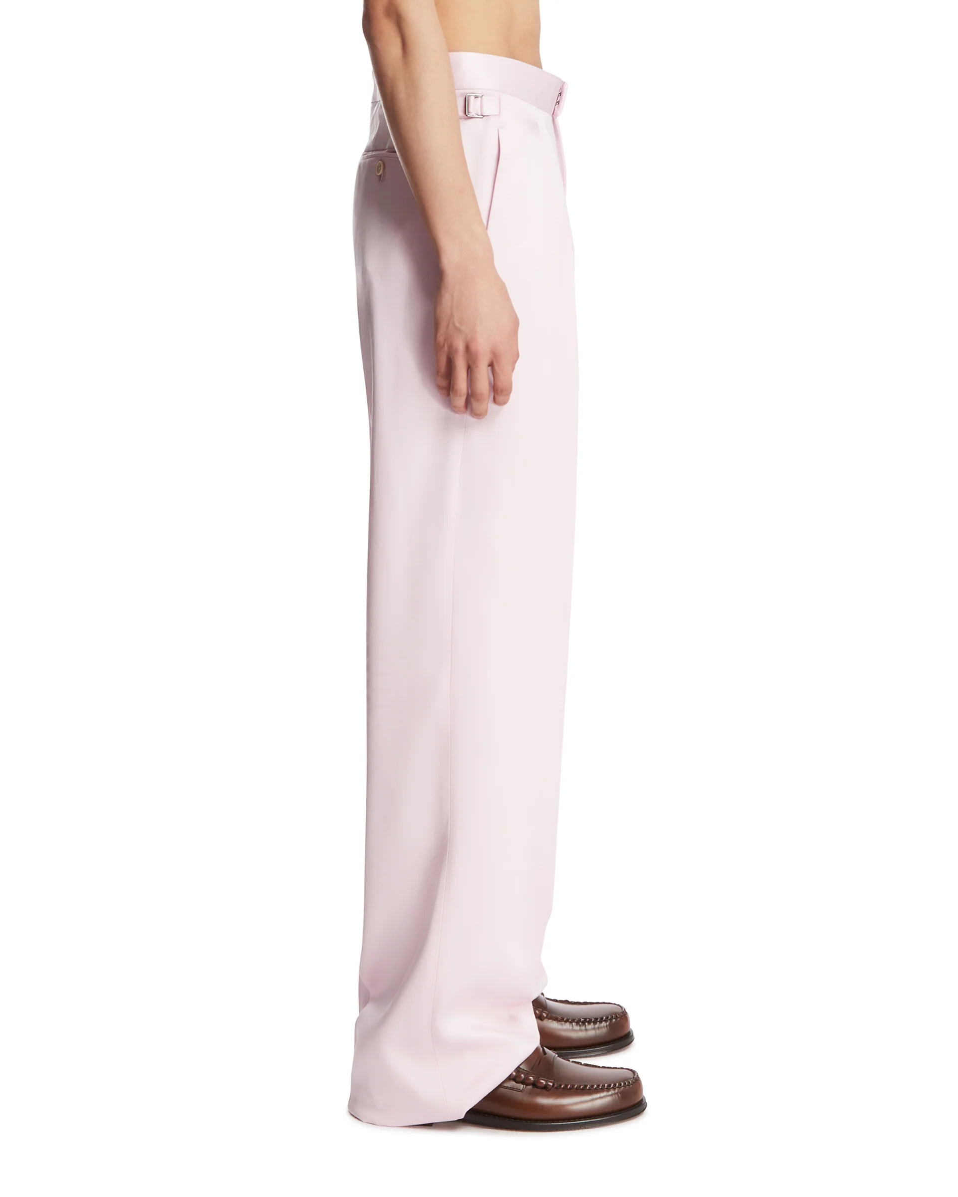 Pantaloni In Seta Rosa - Image 4