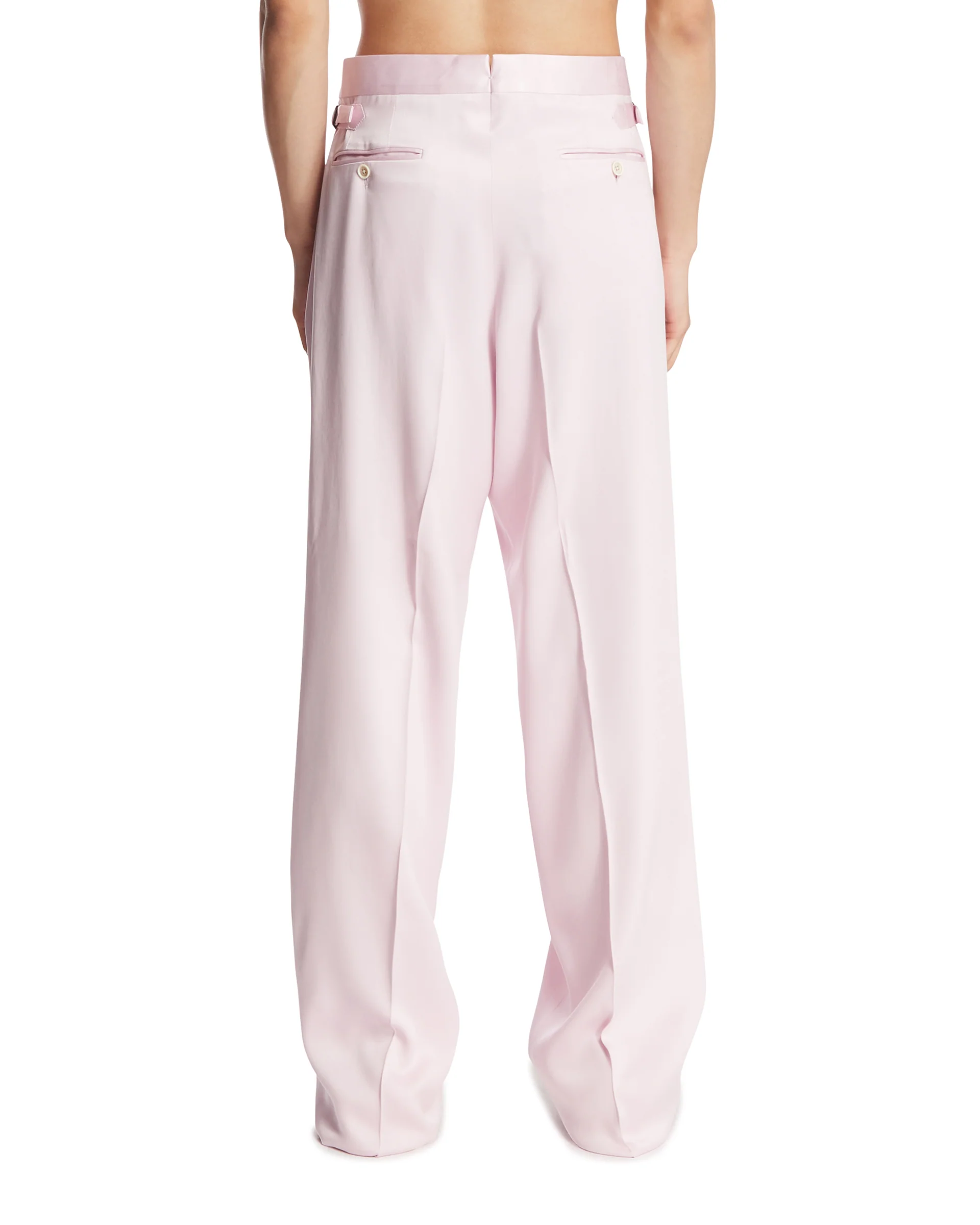 Pantaloni In Seta Rosa - Image 5