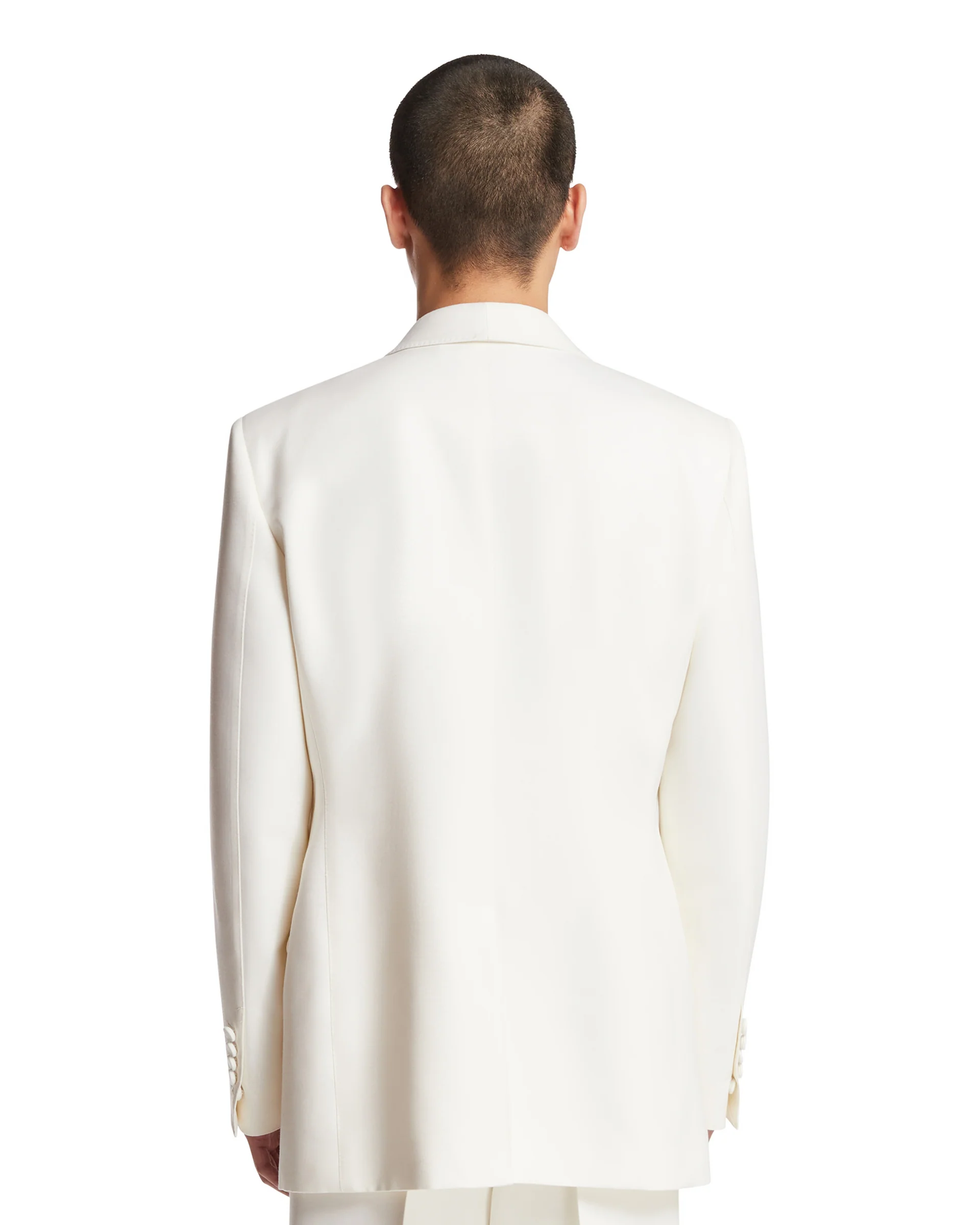 Blazer Con Revers A Scialle Bianco - Image 5