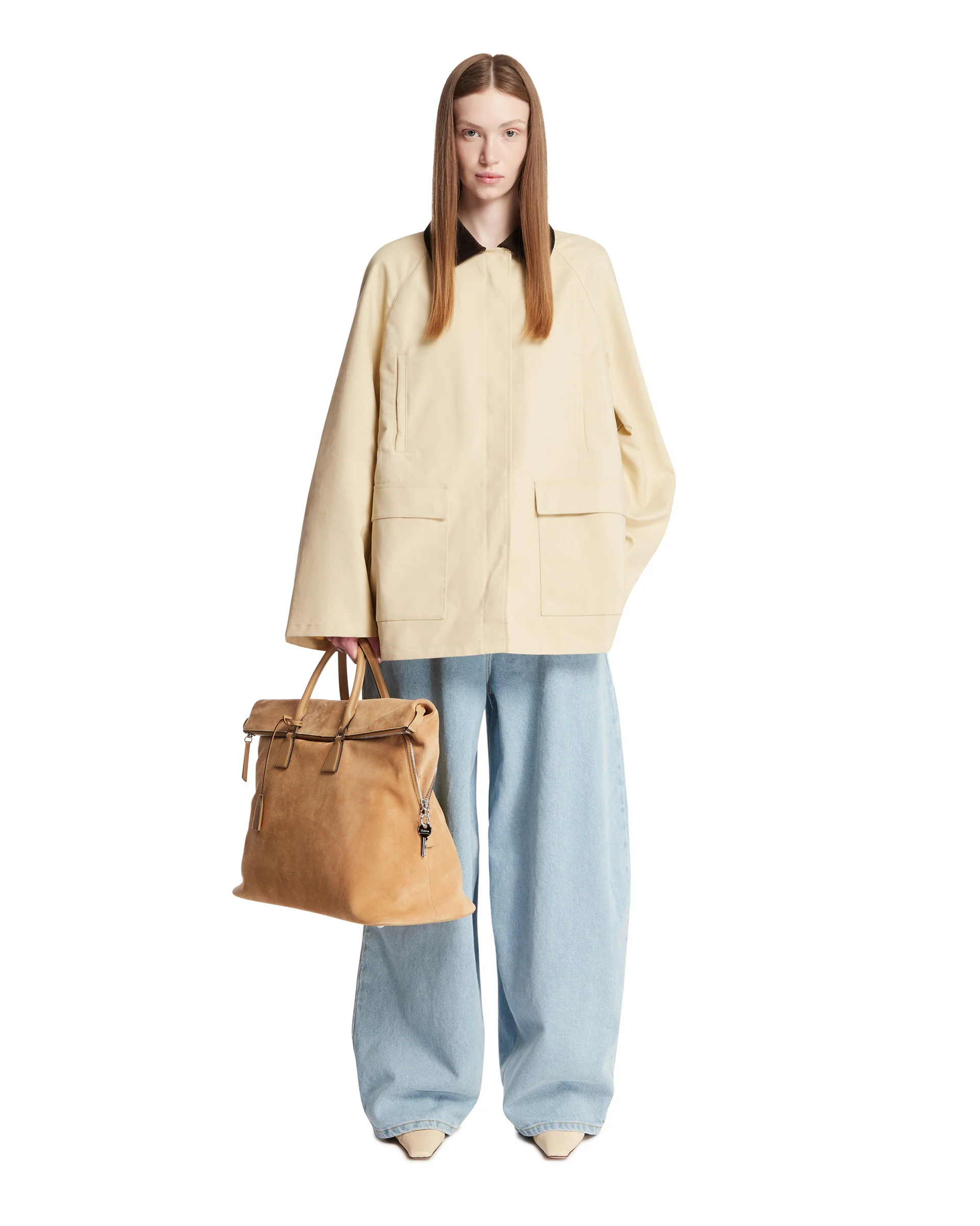 Giacca Country In Cotone Beige - Image 3