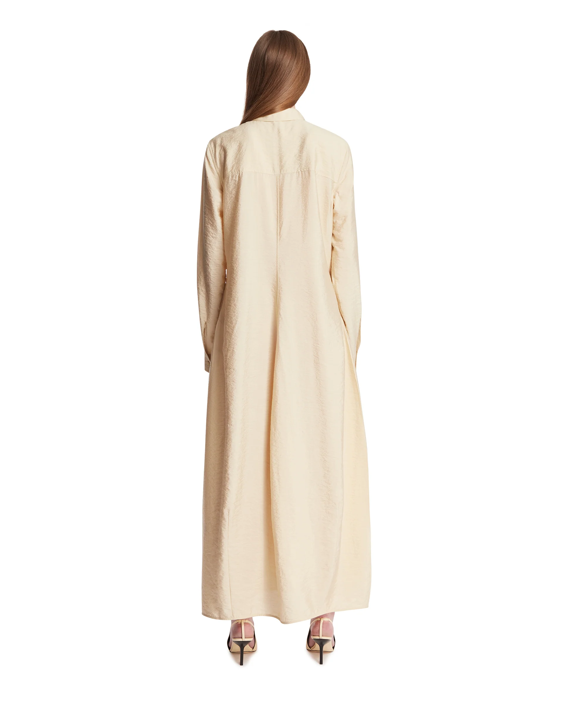Abito Parachute In Seta Beige - Image 5