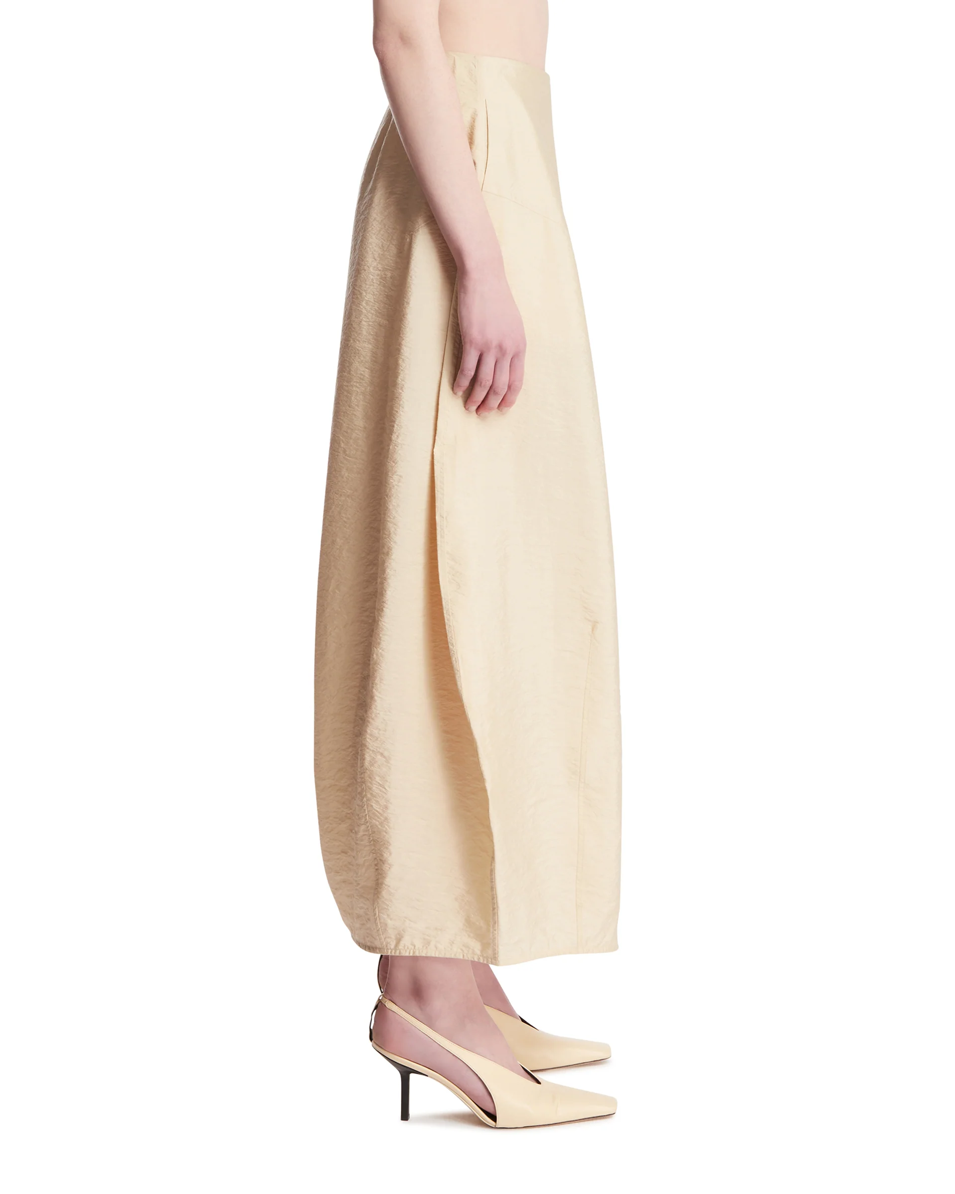 Gonna Parachute In Seta Beige - Image 4