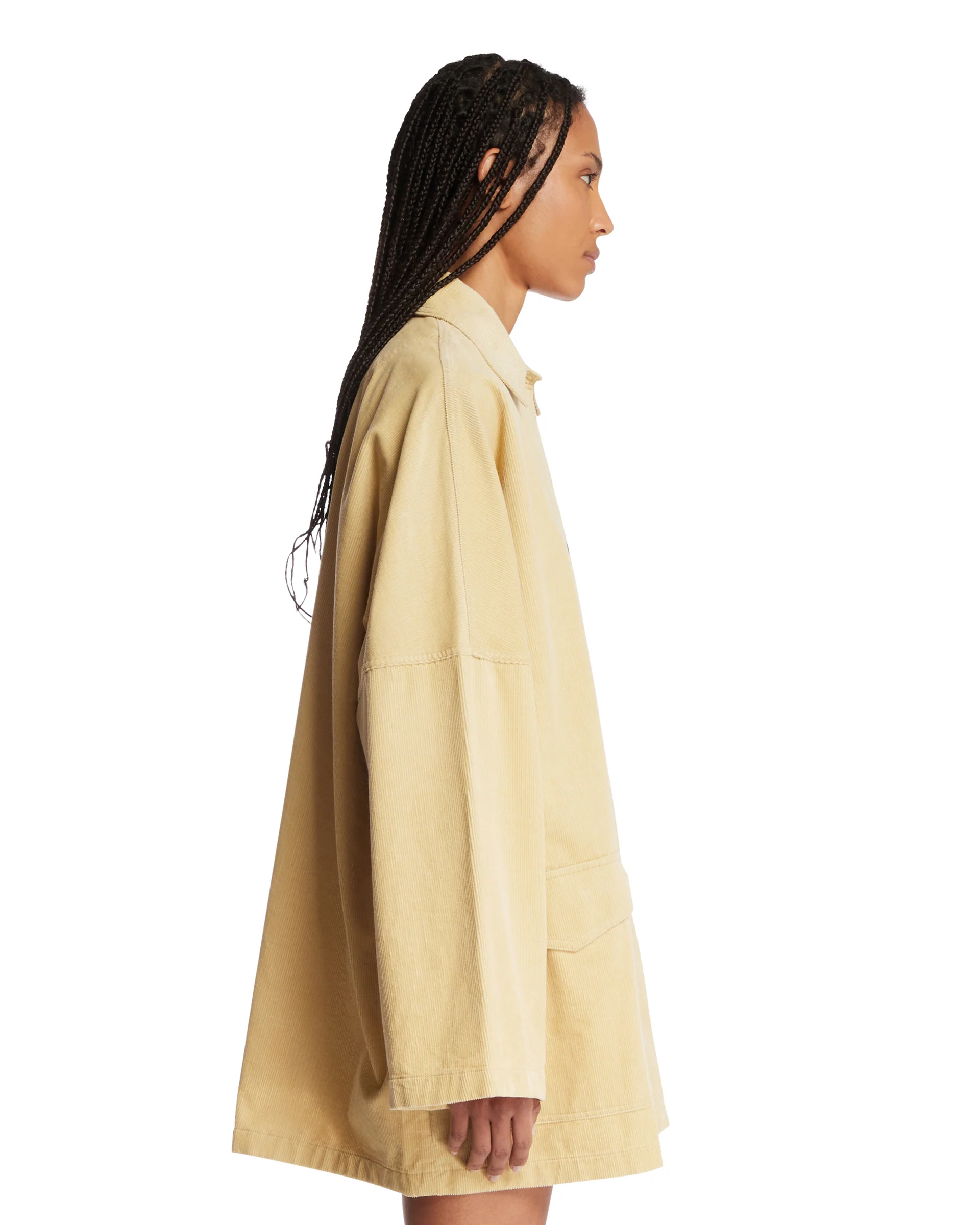 Giacca A Costine In Cotone Beige - Image 4