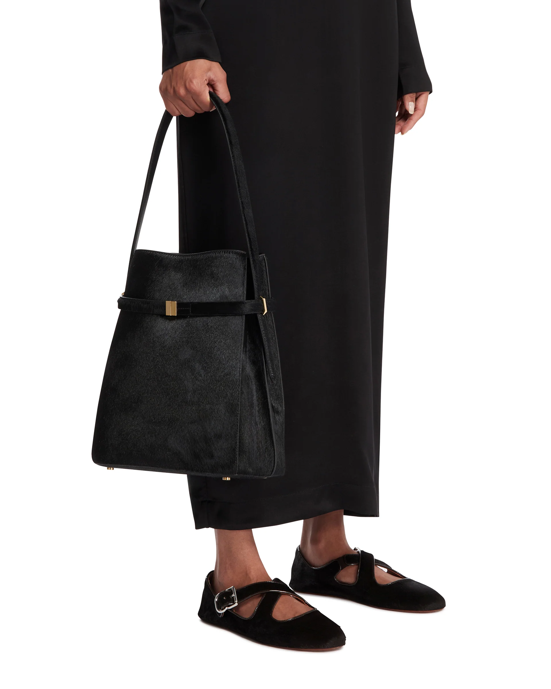 Borsa Belted In Cavallino Nera - Image 3