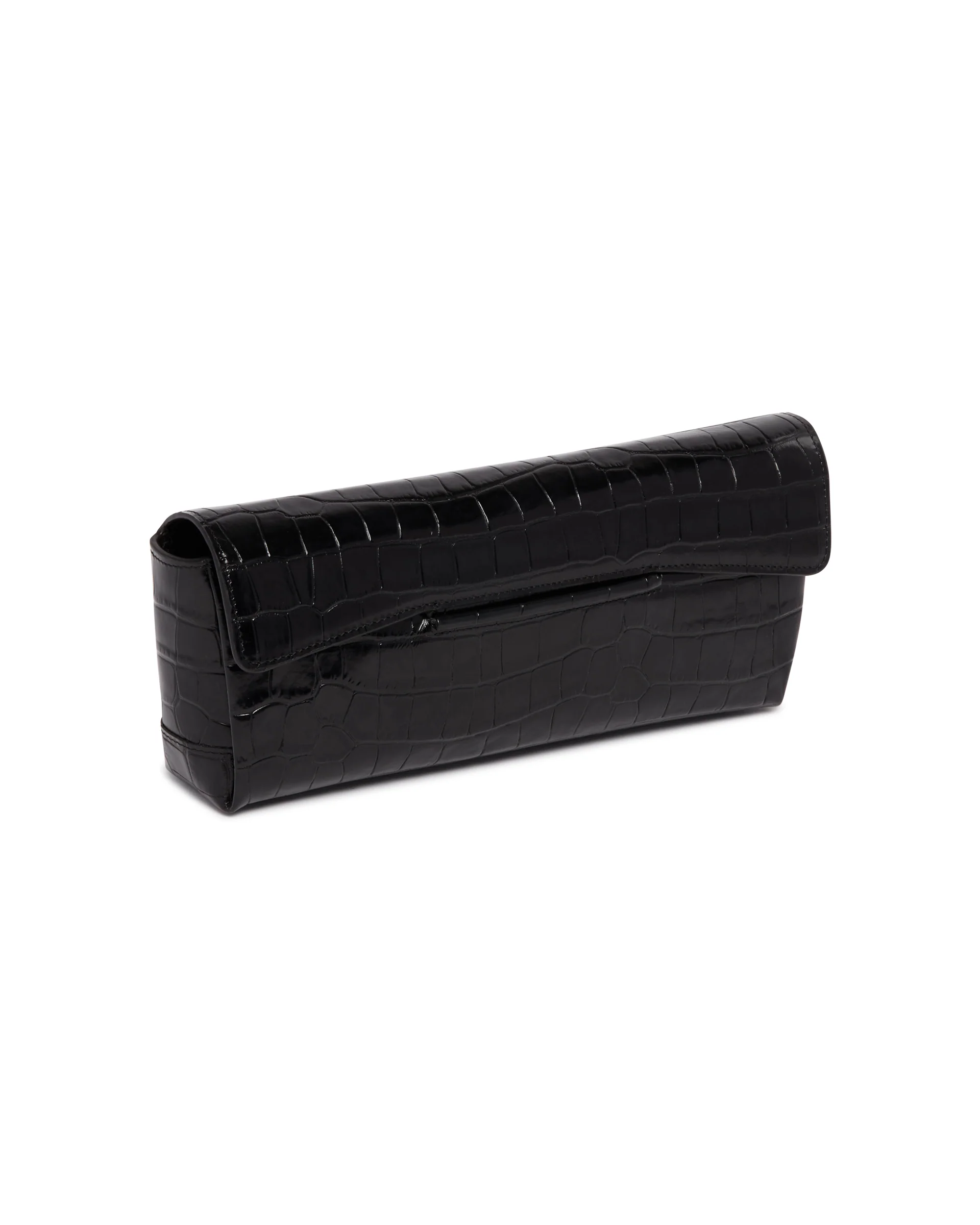Clutch In Pelle Stampa Cocco Nera - Image 5