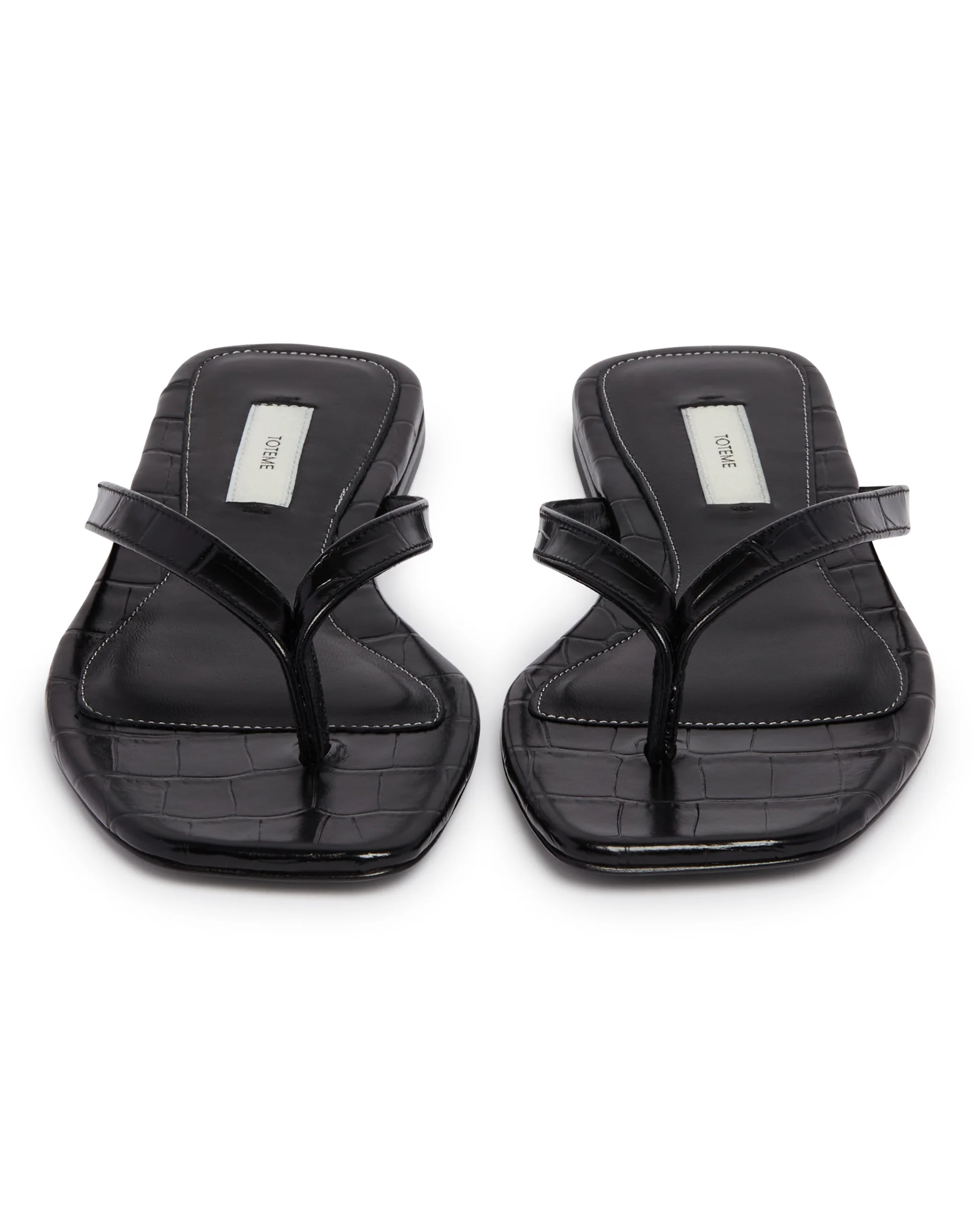 Sandali Infradito In Pelle Neri - Image 4