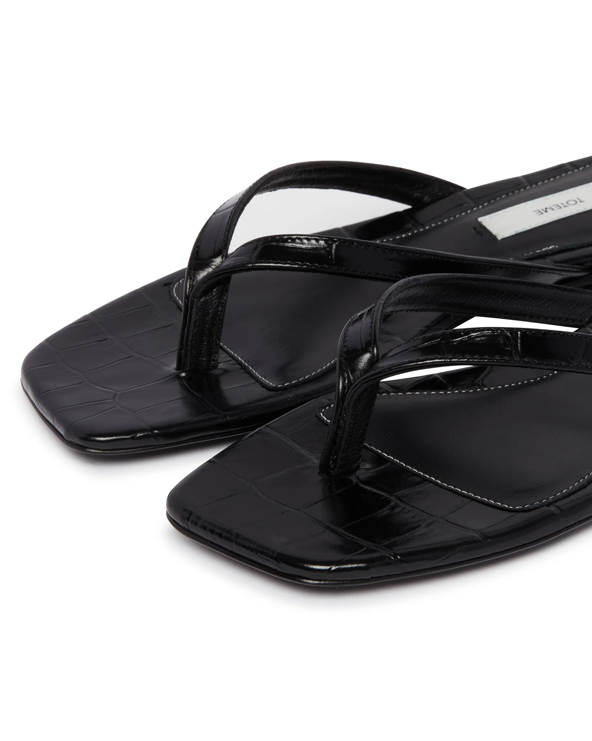 Sandali Infradito In Pelle Neri - Image 6
