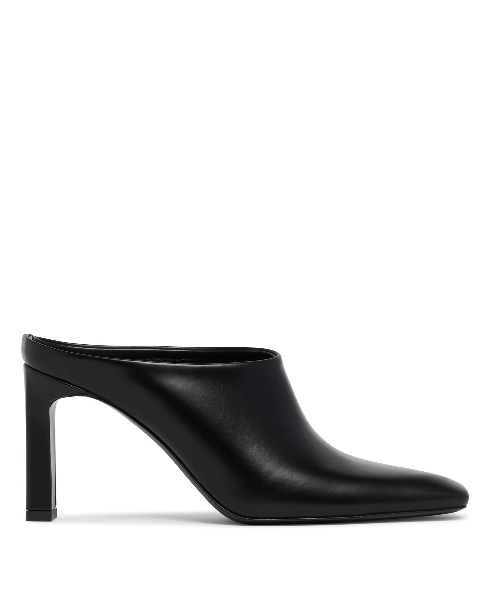 Mules In Pelle Nera