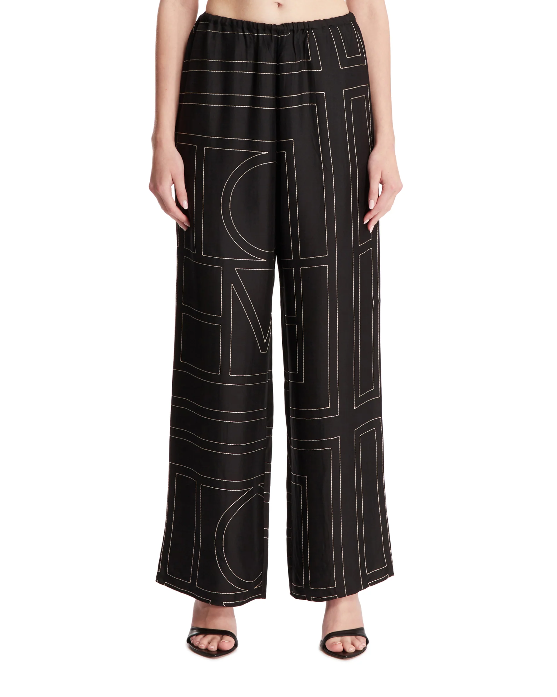Pantaloni Monogramma Neri