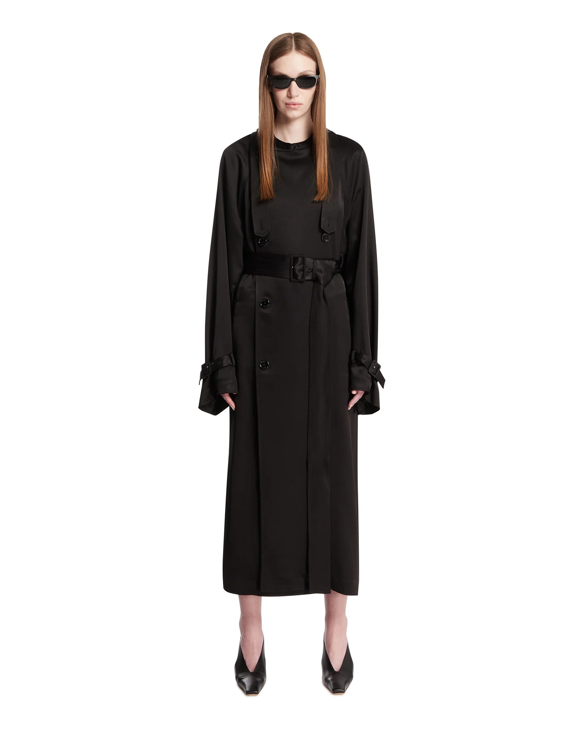 Trench In Satin Nero