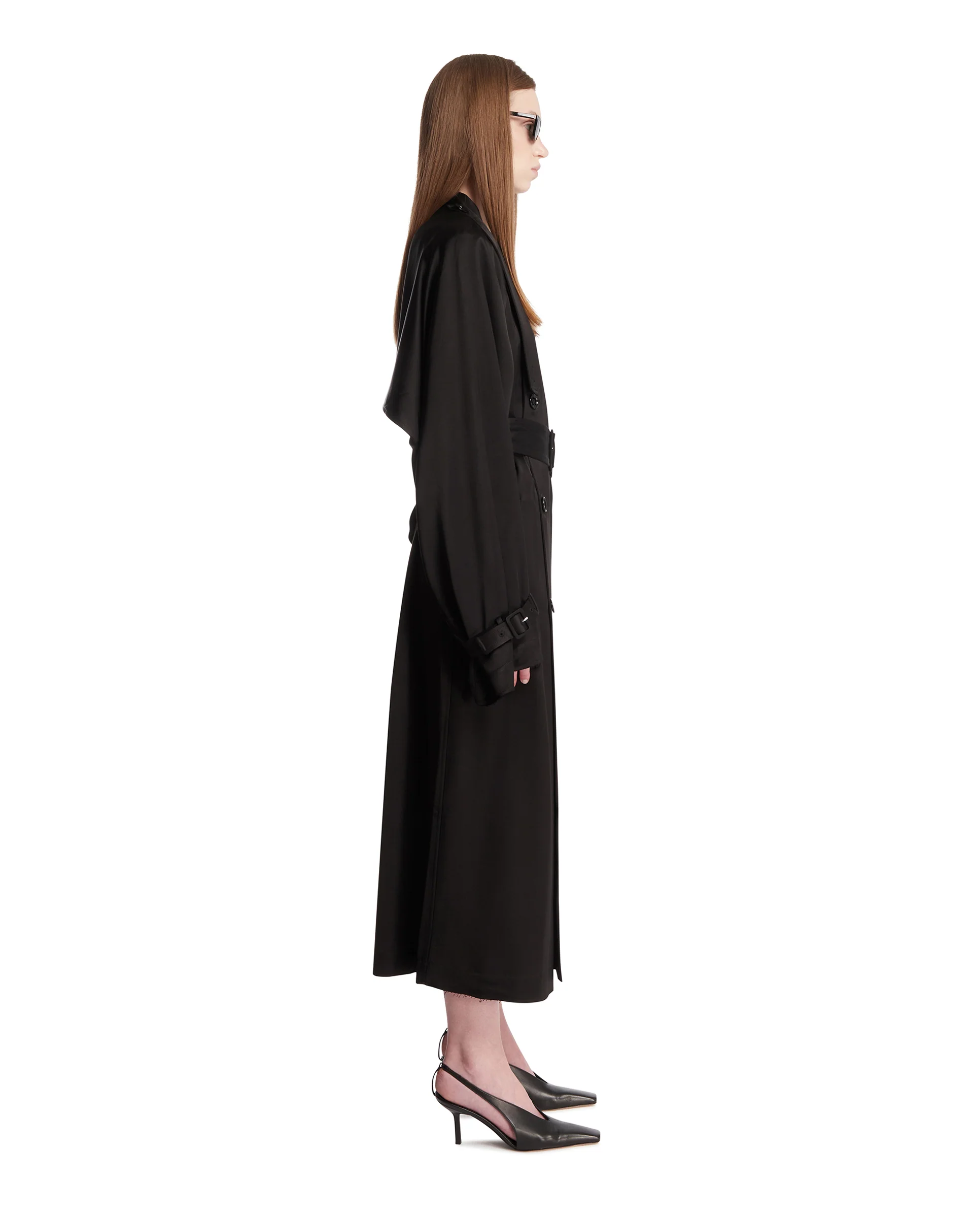 Trench In Satin Nero - Image 4