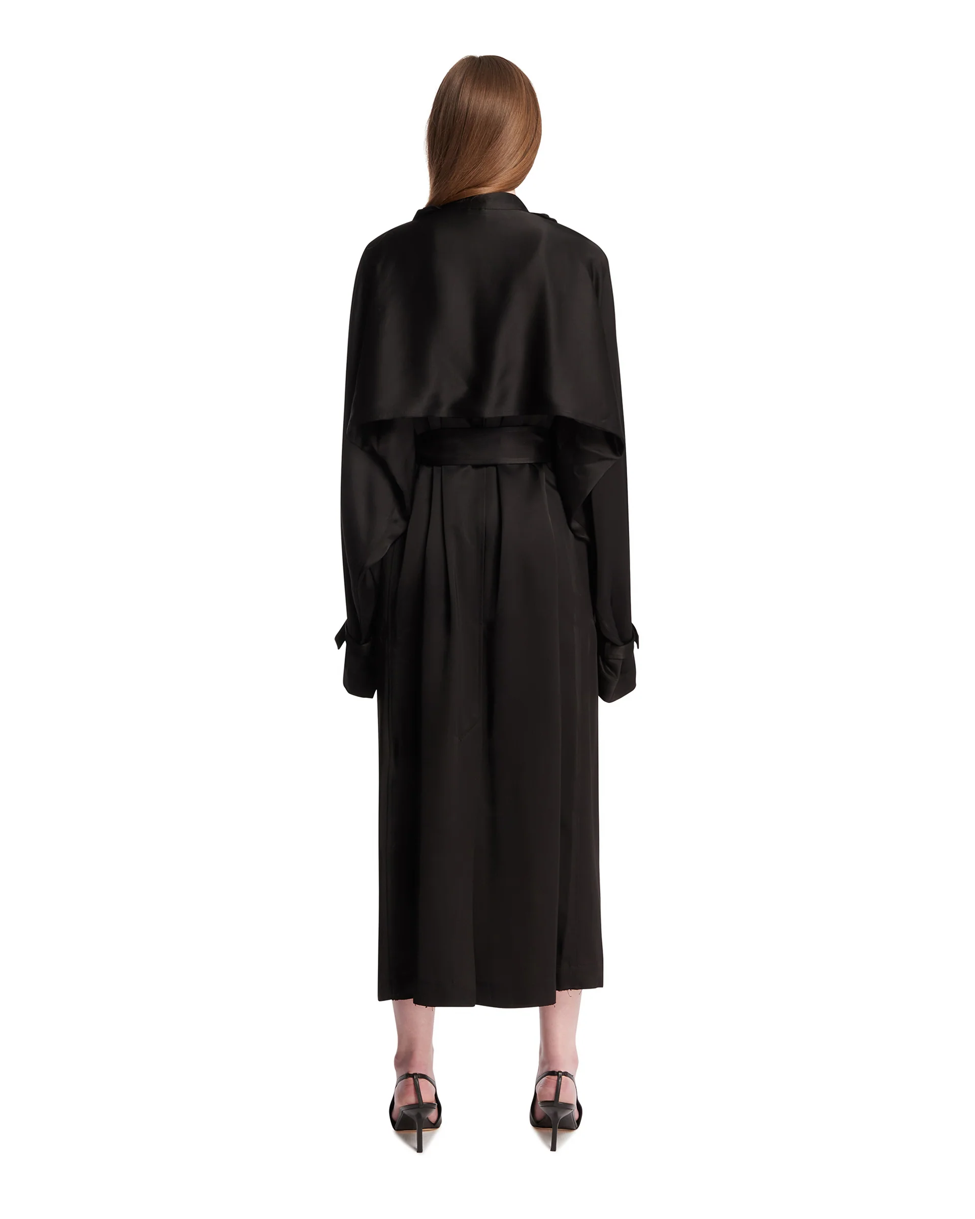 Trench In Satin Nero - Image 5