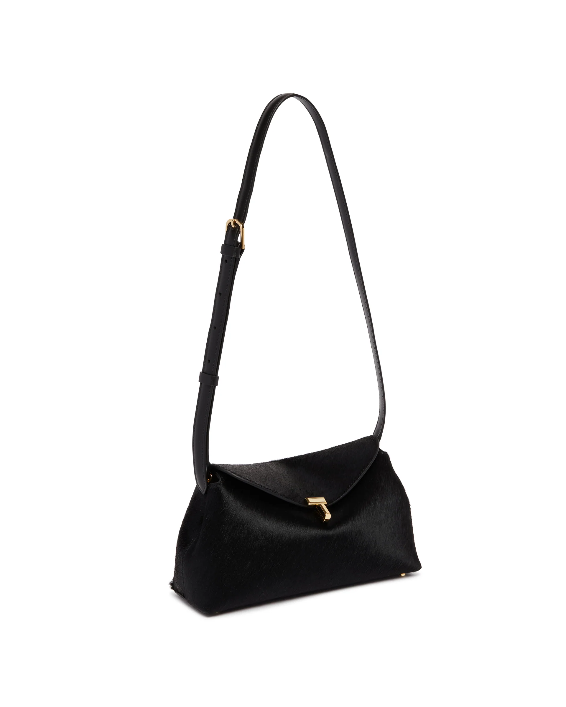 Borsa T-Lock Clutch In Cavallino Nera - Image 5