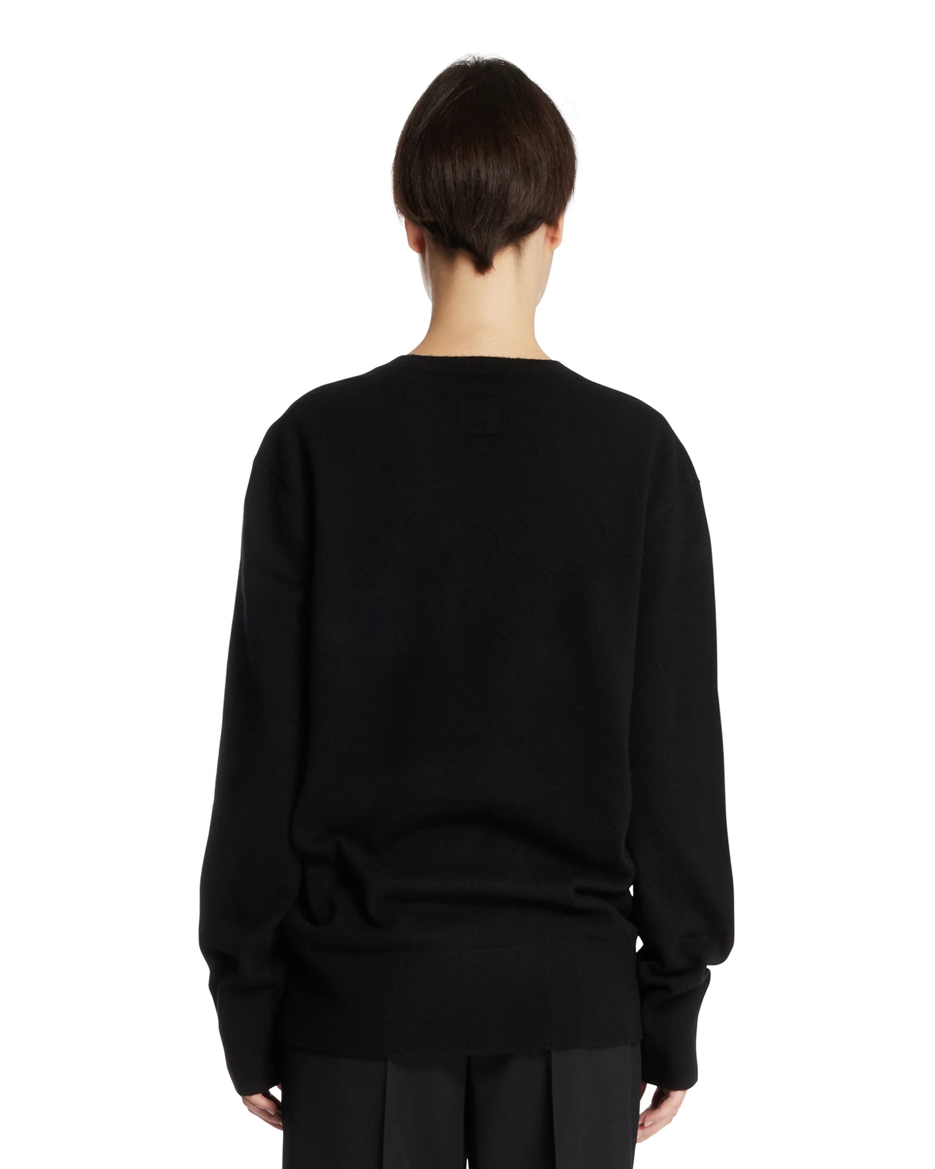 Pullover Con Scollo A V Nero - Image 5
