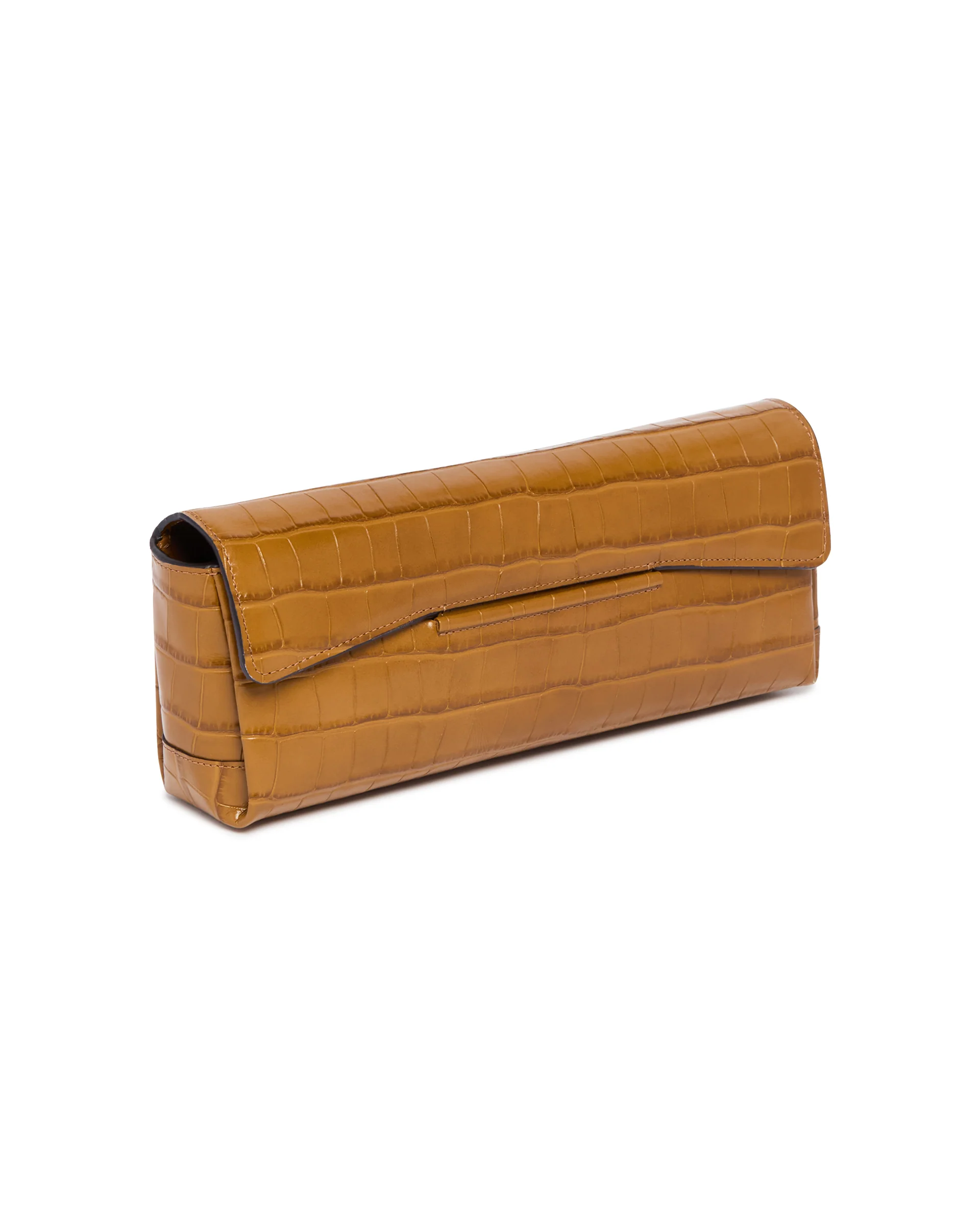 Clutch In Pelle Stampa Cocco Marrone - Image 5