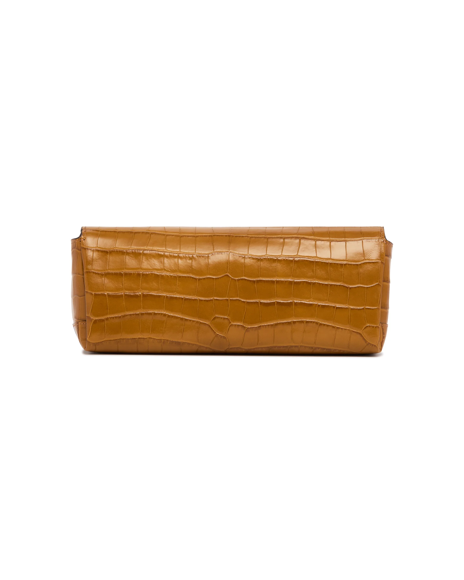 Clutch In Pelle Stampa Cocco Marrone - Image 6
