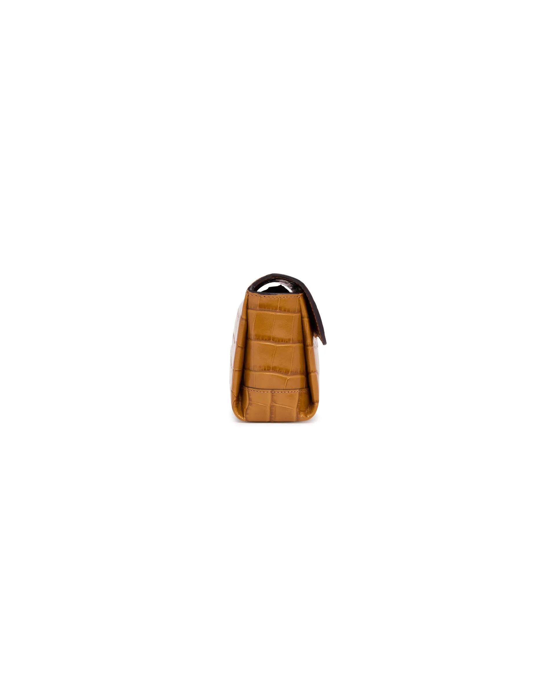 Clutch In Pelle Stampa Cocco Marrone - Image 7