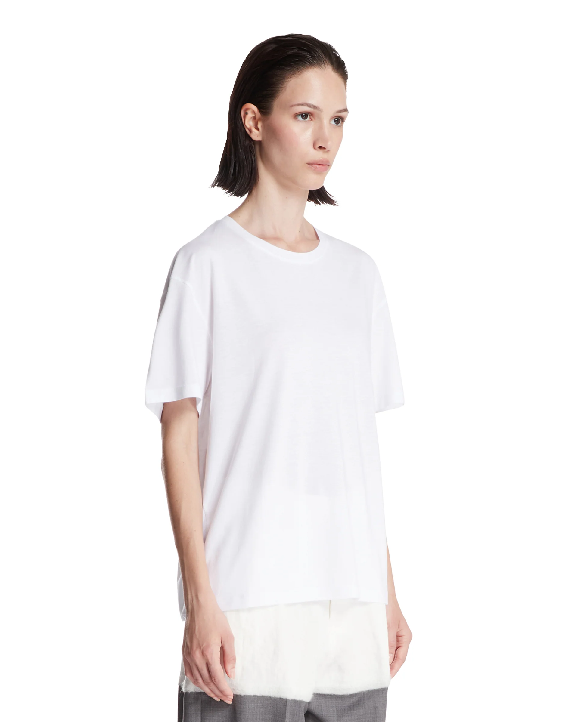 T-Shirt Girocollo In Cotone Bianca - Image 2