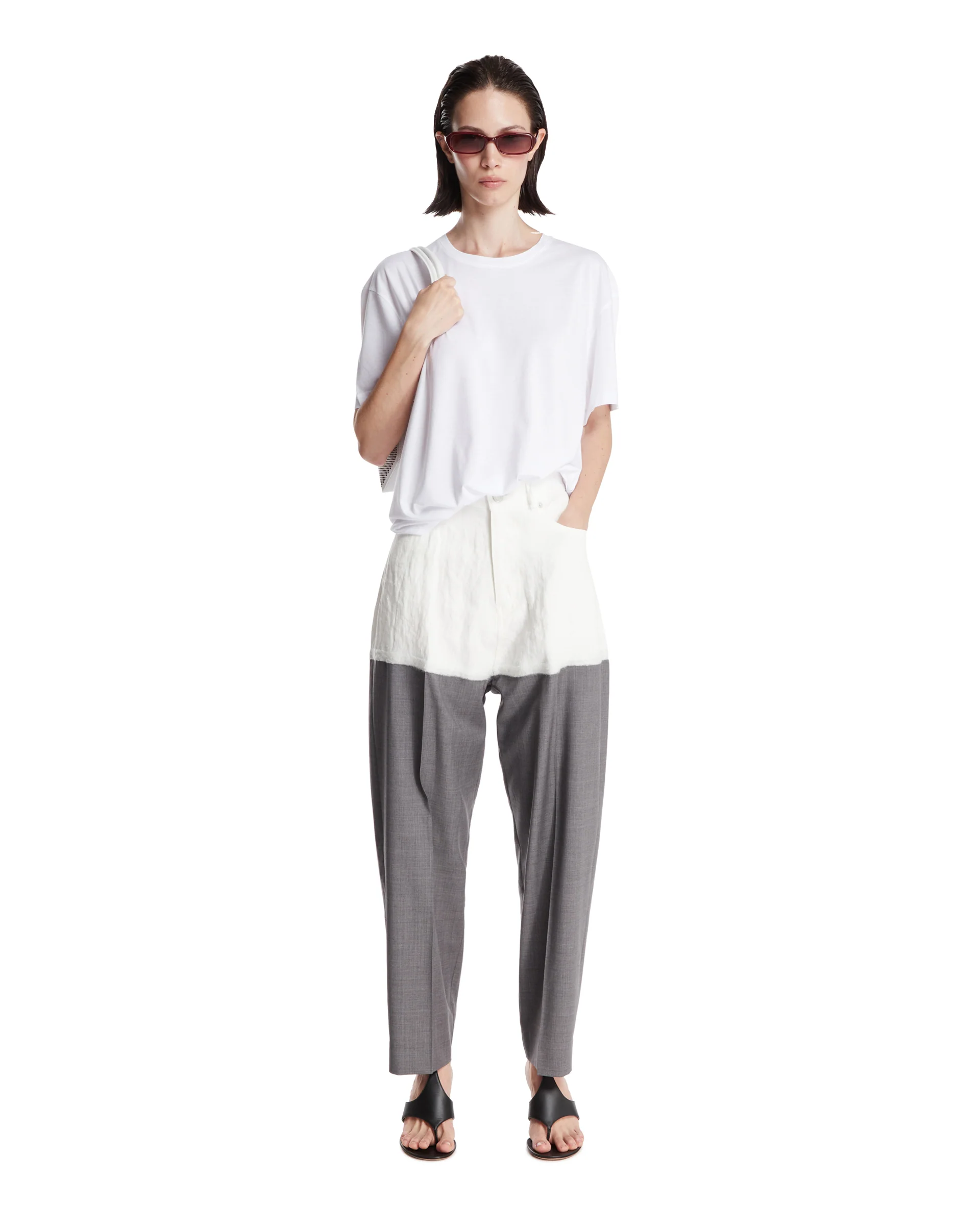 T-Shirt Girocollo In Cotone Bianca - Image 3