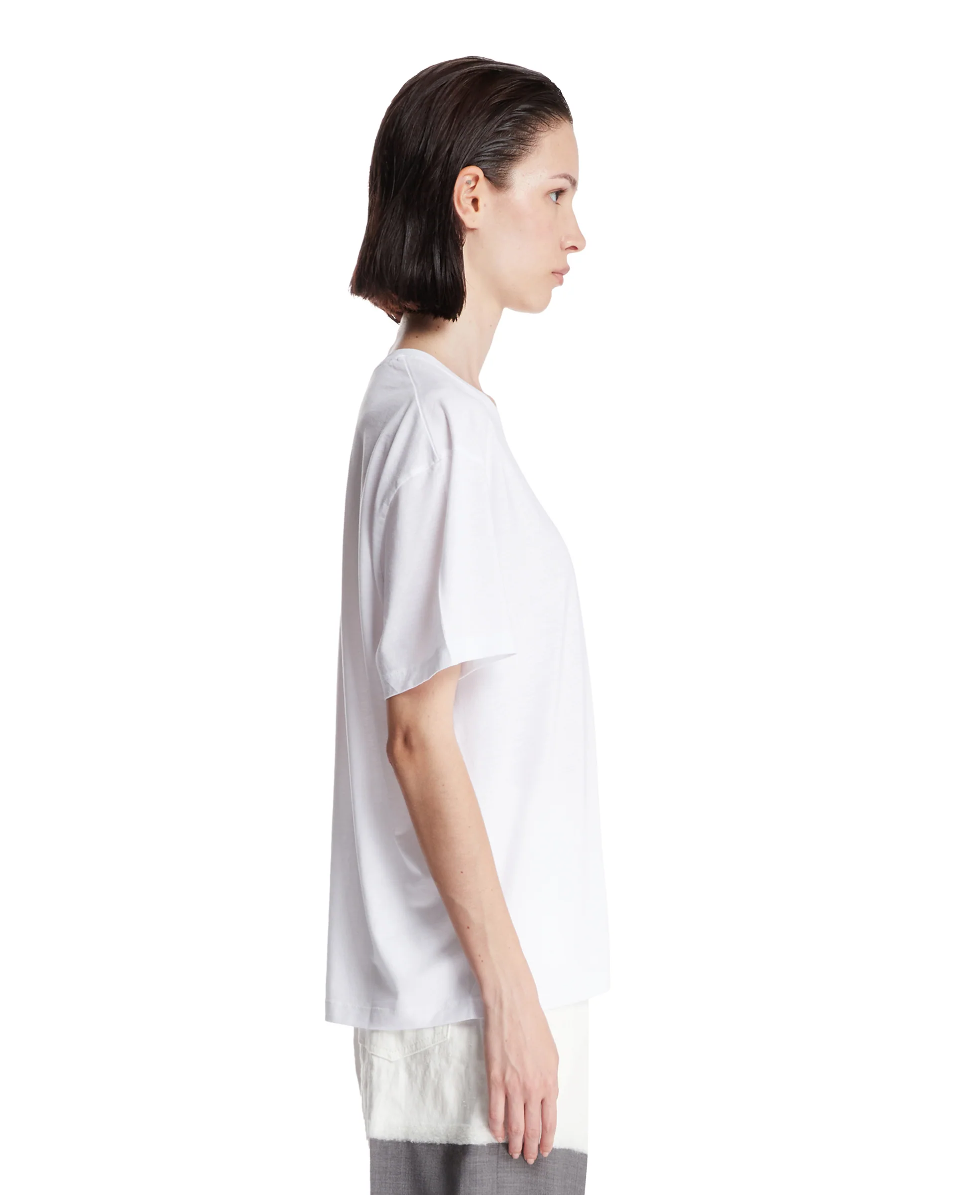 T-Shirt Girocollo In Cotone Bianca - Image 4