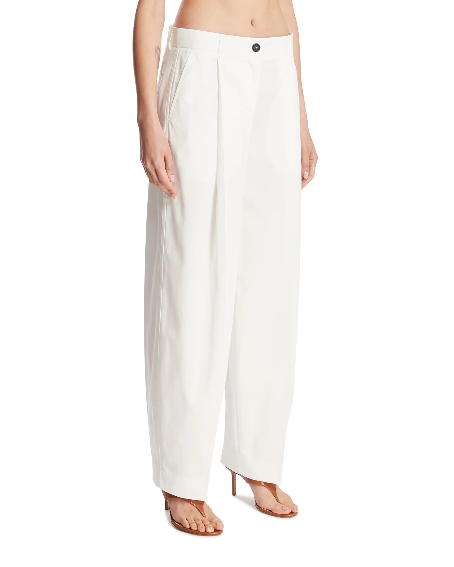 Pantaloni In Cotone Bianchi - Image 2