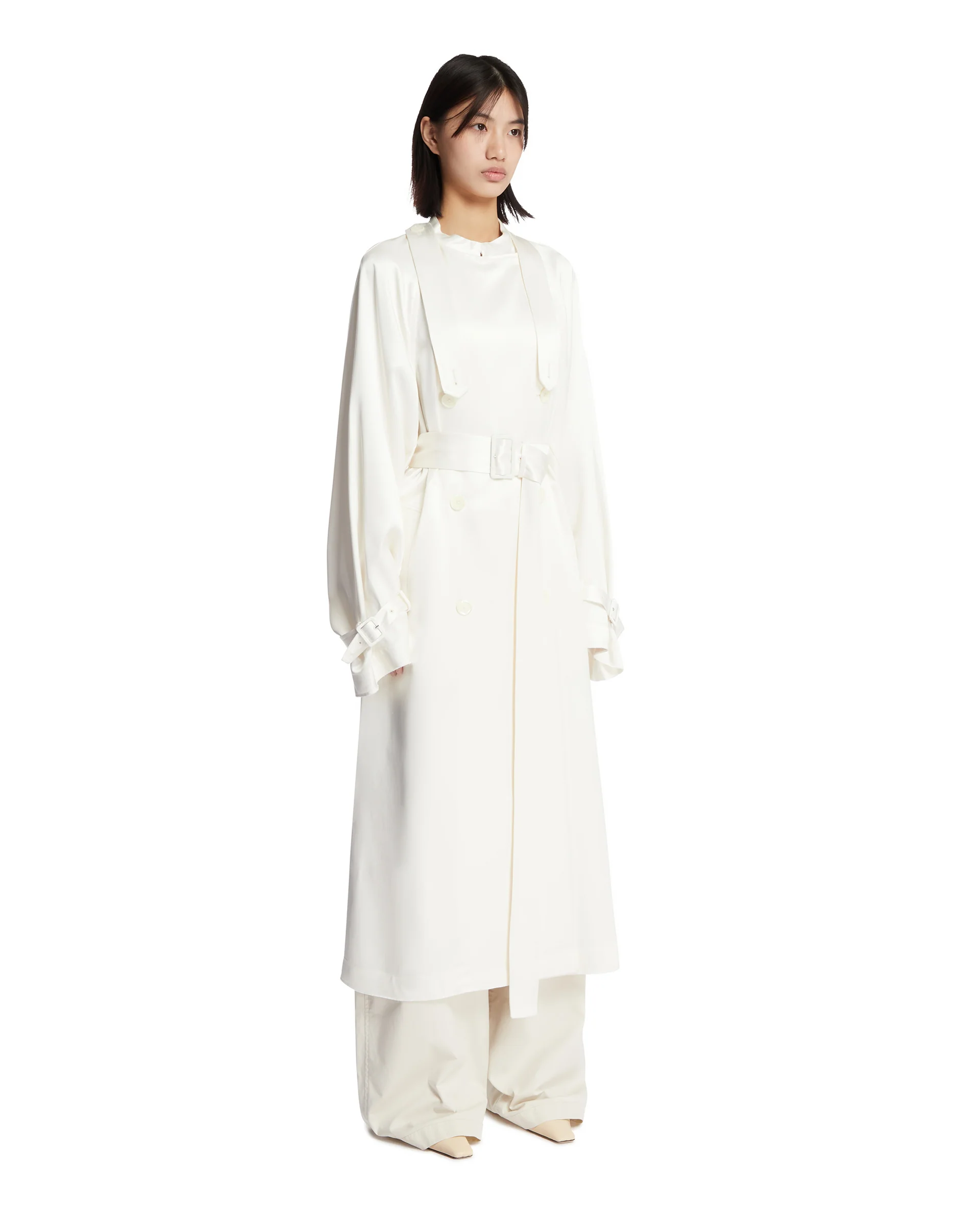 Trench In Satin Bianco - Image 2