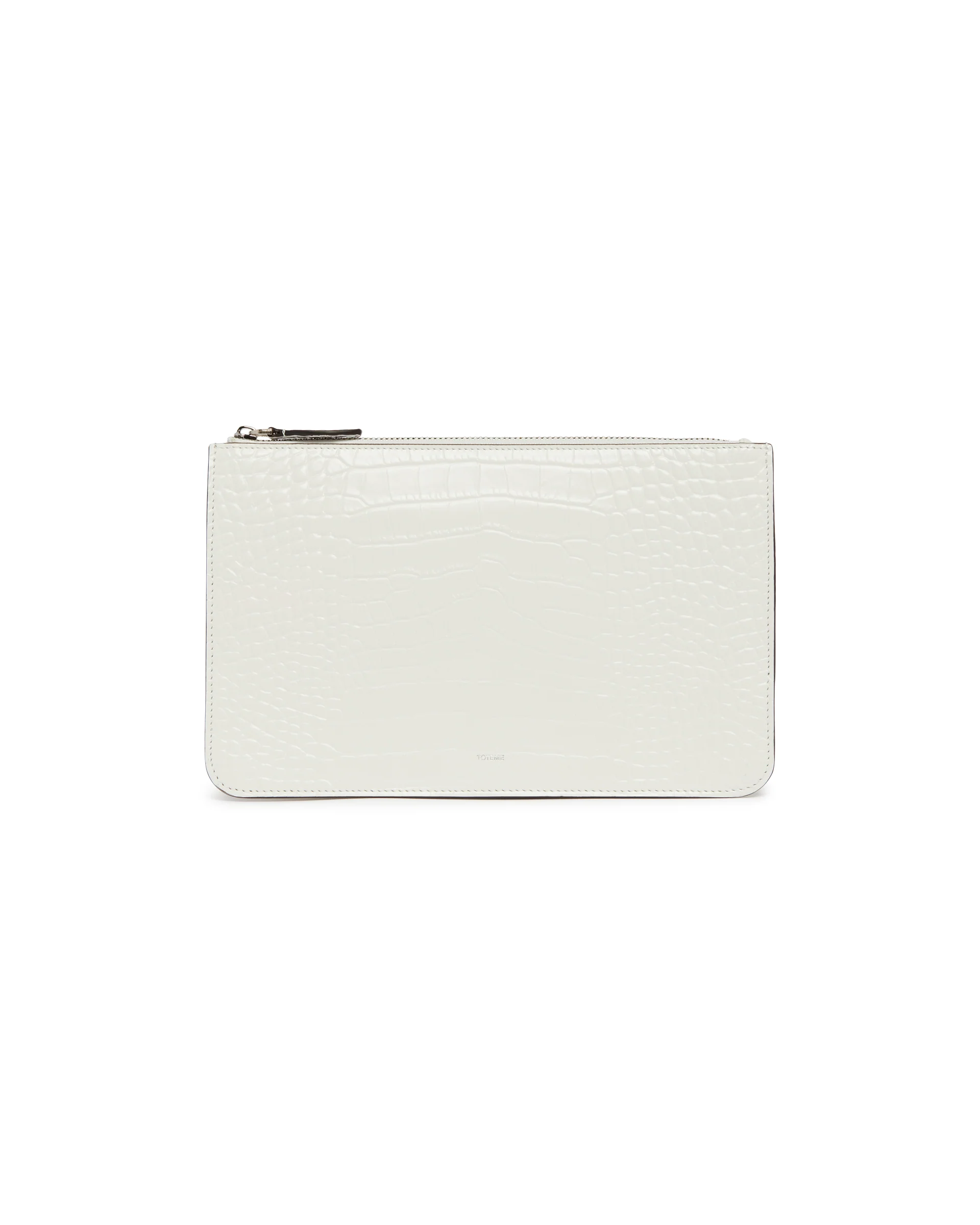 Pochette Threefold Stampa Cocco Bianca - Image 2