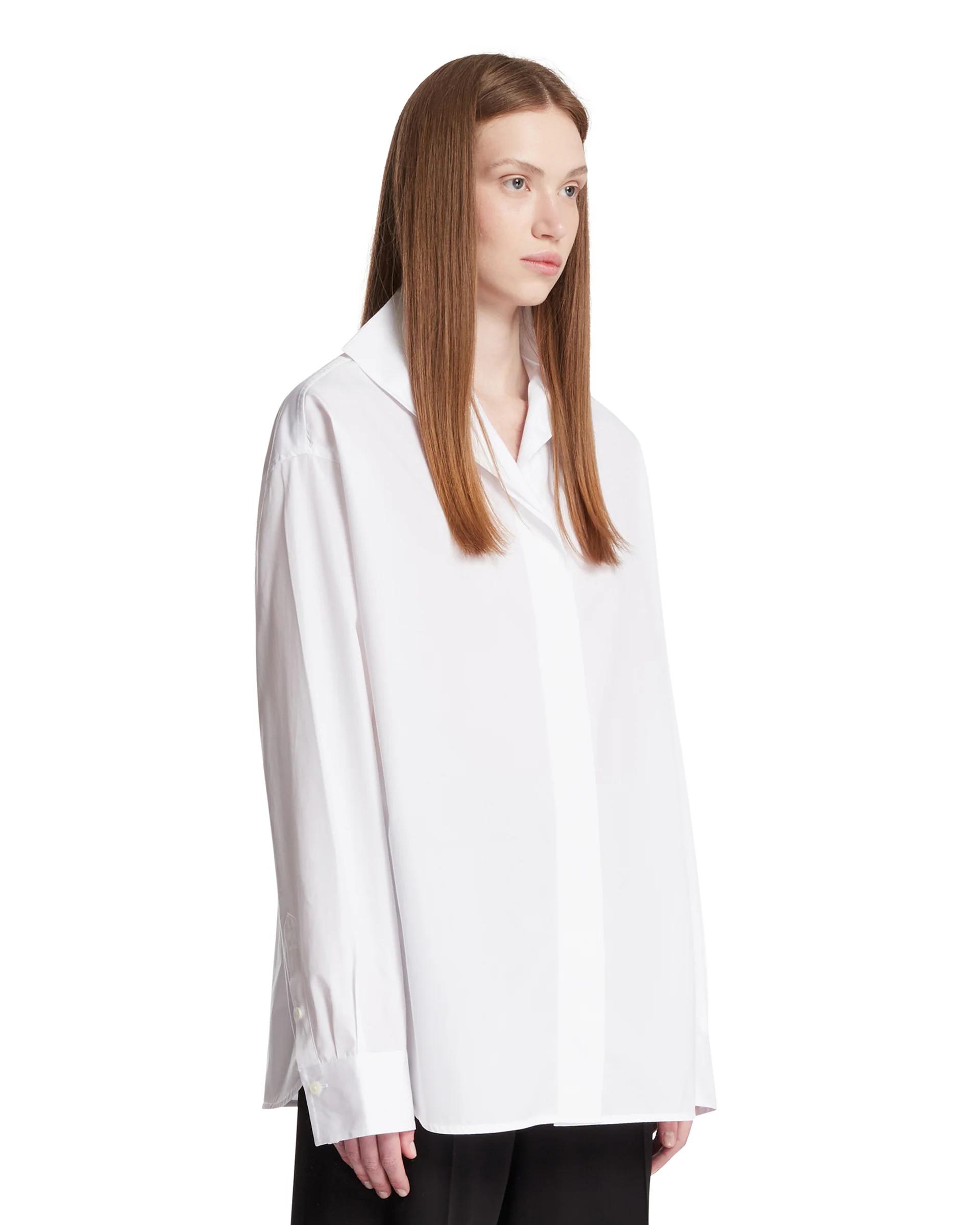 Camicia Con Scollo A V Bianca - Image 2