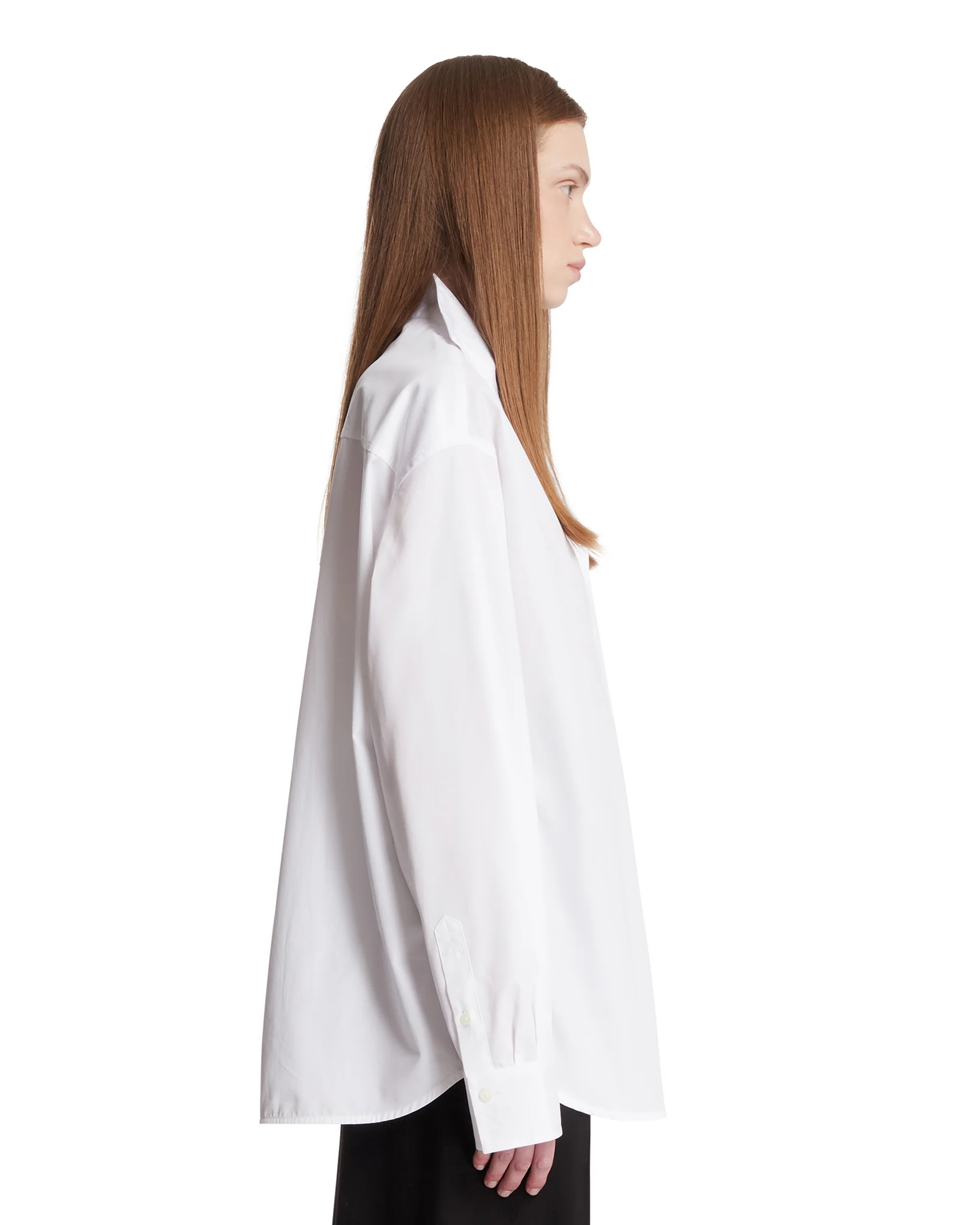 Camicia Con Scollo A V Bianca - Image 4