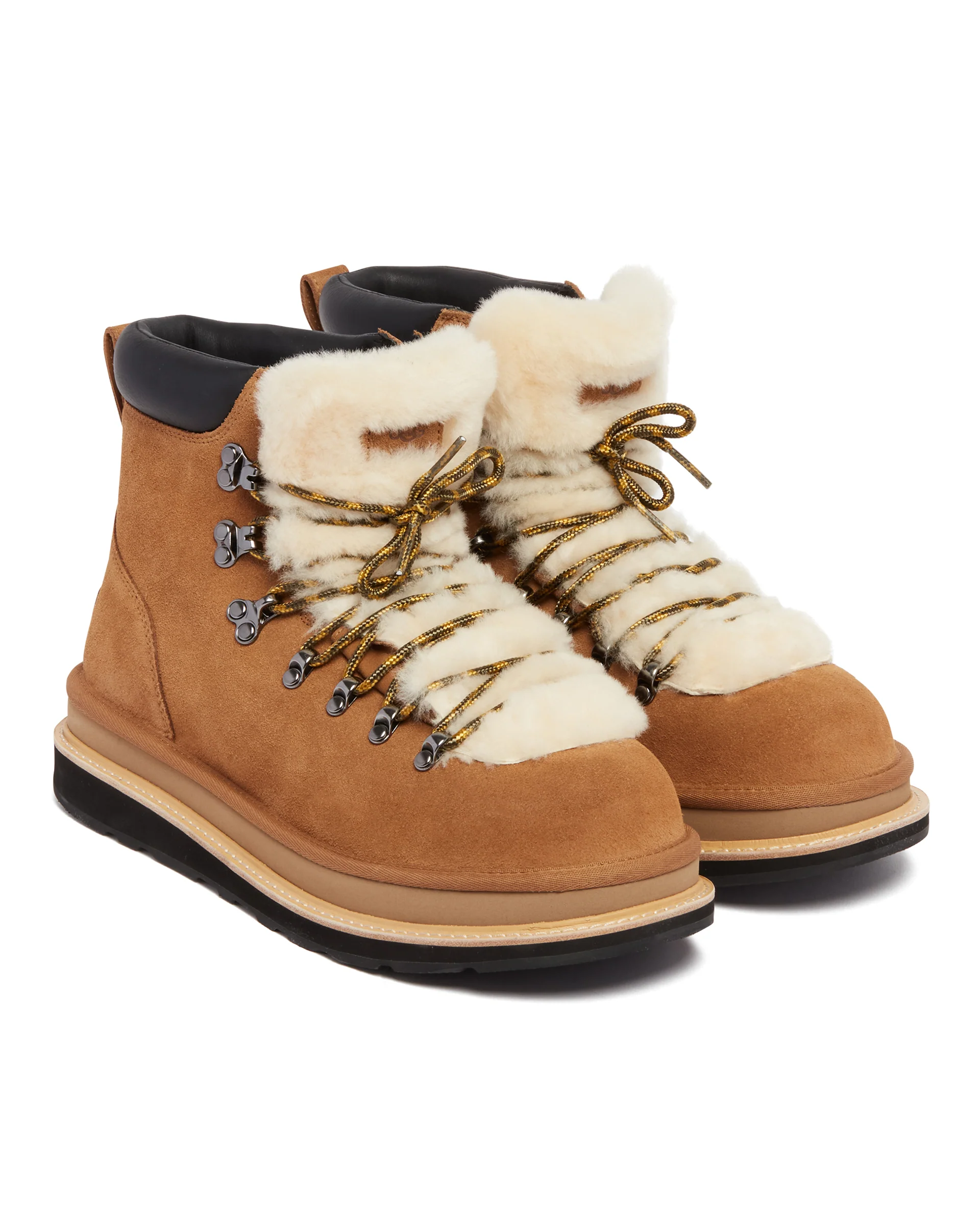 UGG X Sacai Stivaletti Hiker In Pelle Beige - Image 3