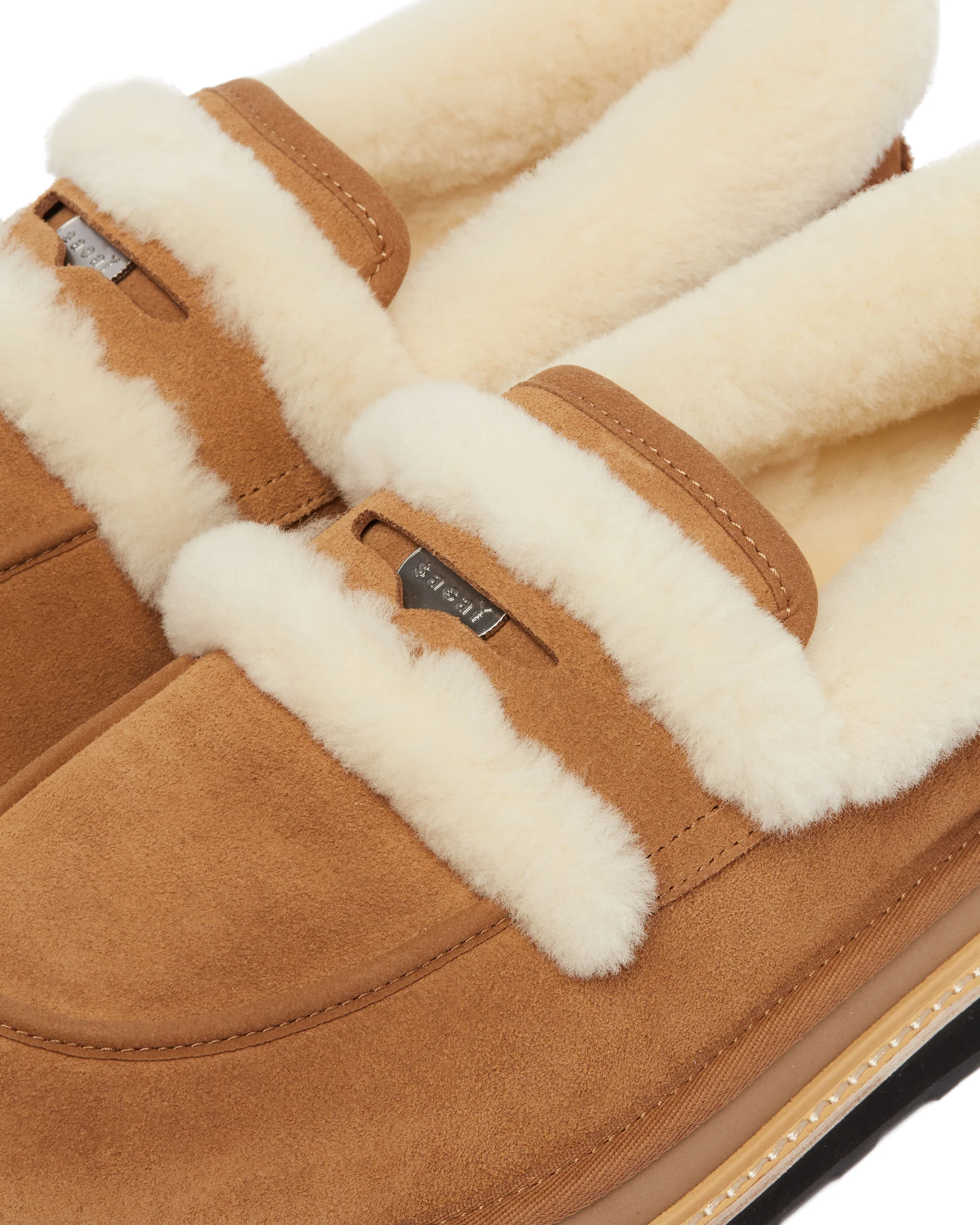UGG X Sacai Mocassini In Pelle Beige - Image 6