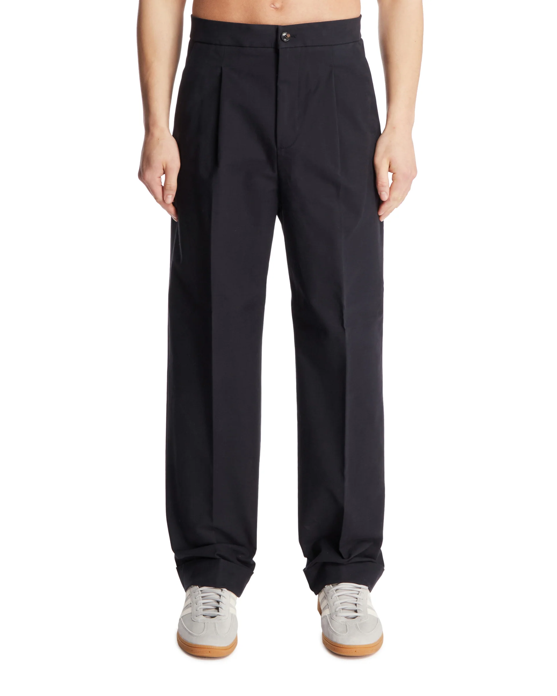 Pantaloni In Cotone Blu