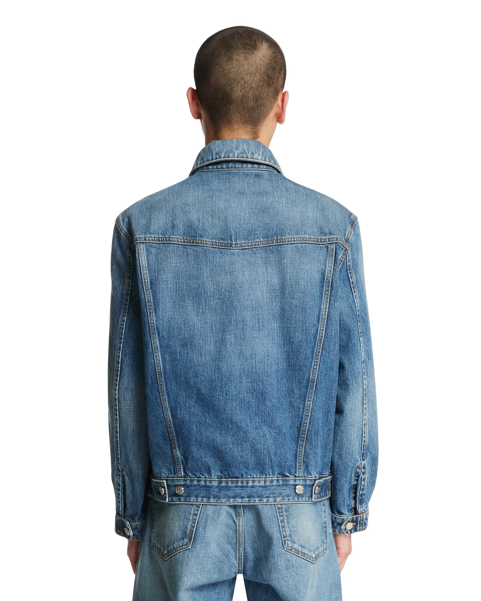Giacca In Denim Blu - Image 5