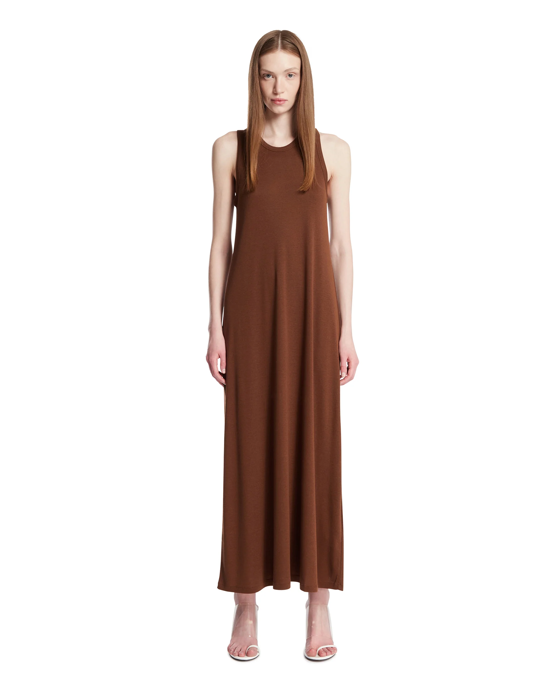 Abito Kate In Cashmere E Cotone Marrone