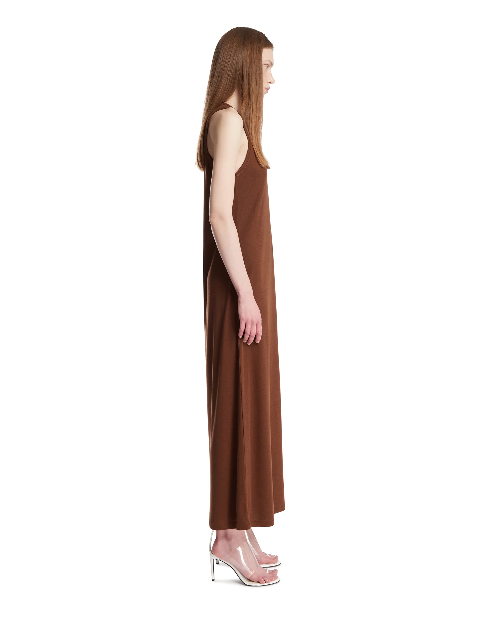 Abito Kate In Cashmere E Cotone Marrone - Image 4
