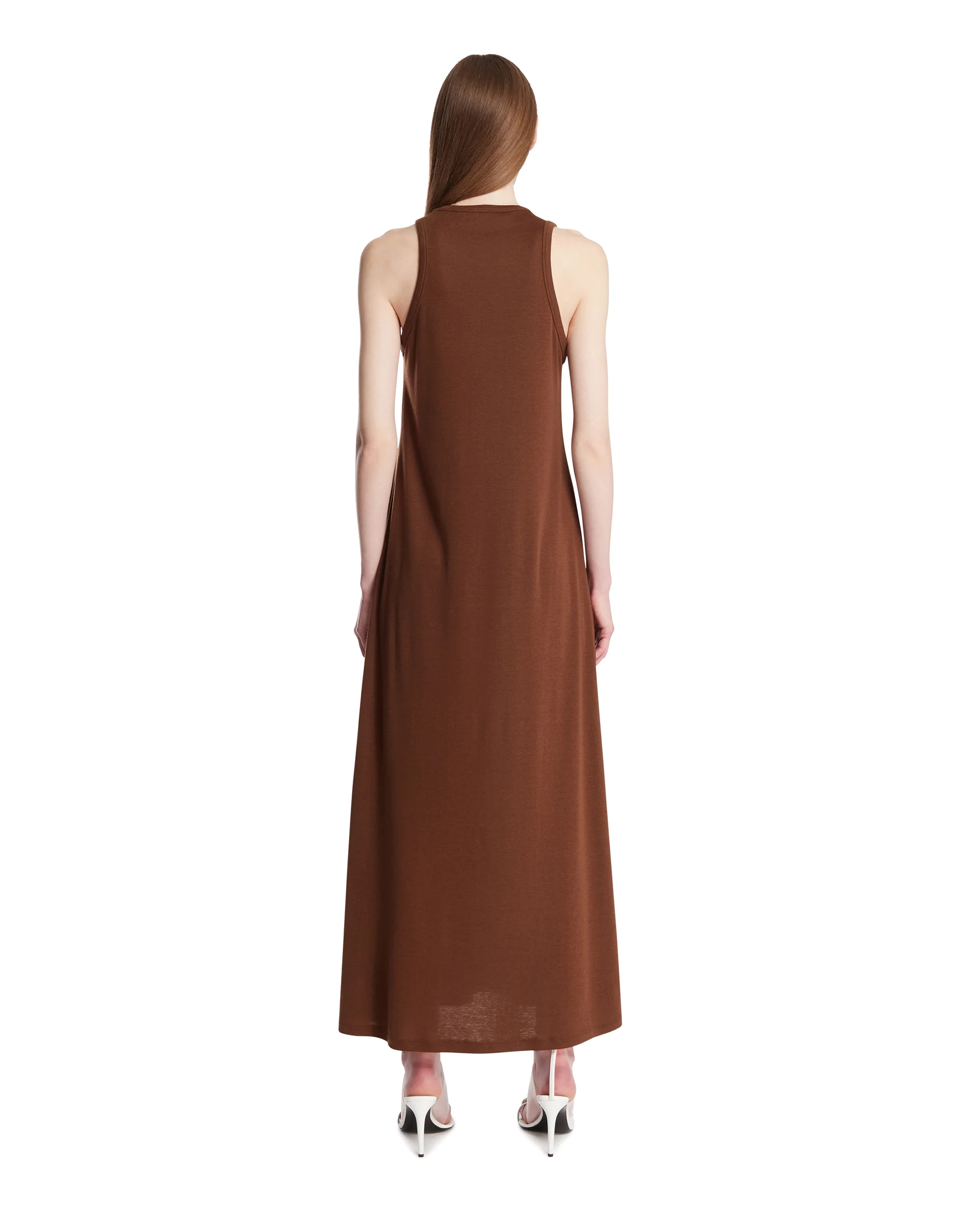 Abito Kate In Cashmere E Cotone Marrone - Image 5