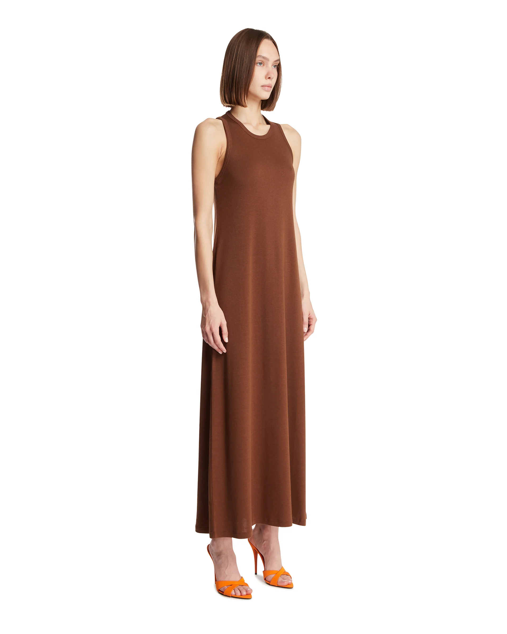 Abito Kate In Cotone Marrone - Image 2