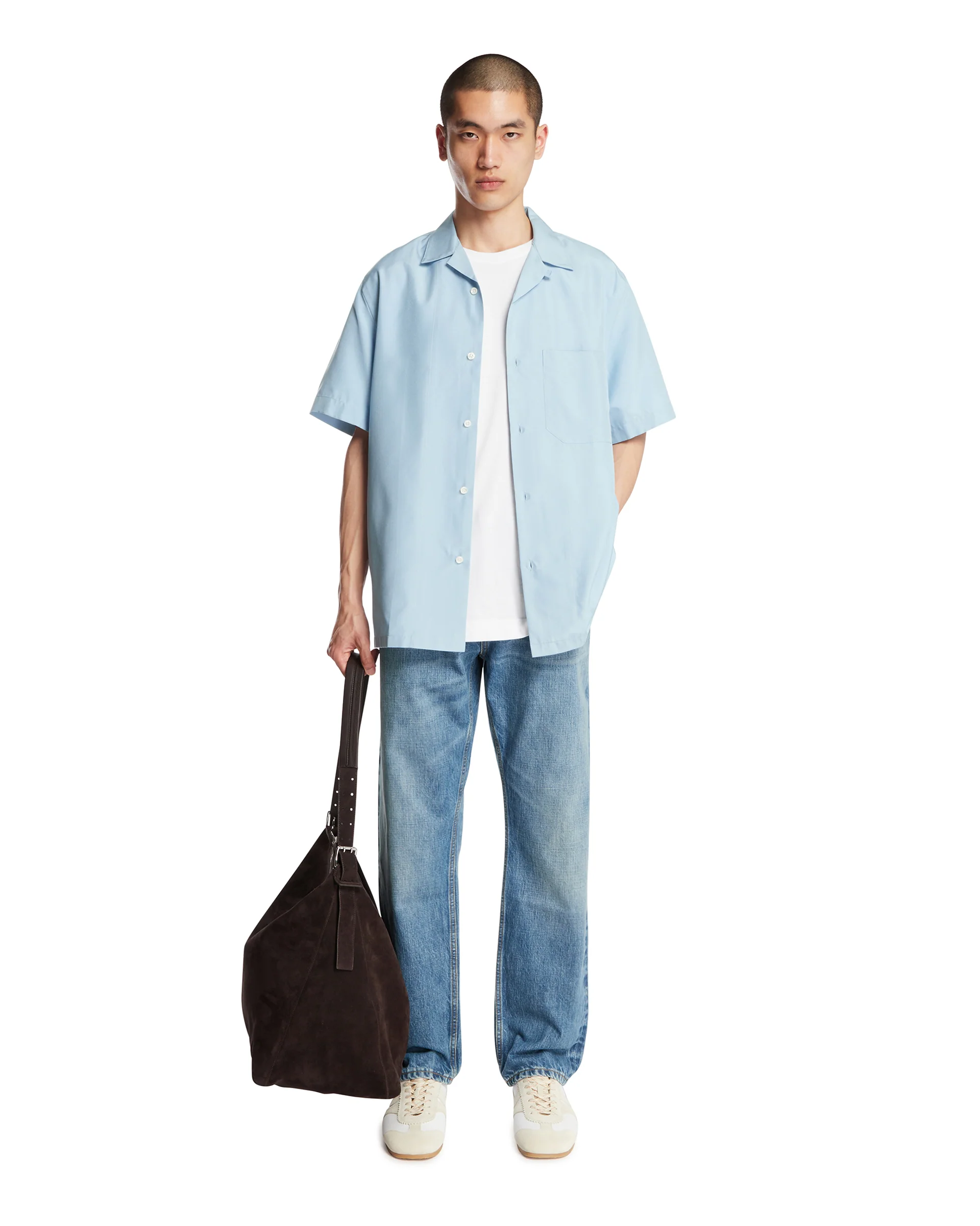 Camicia Havana In Seta Azzurra - Image 3