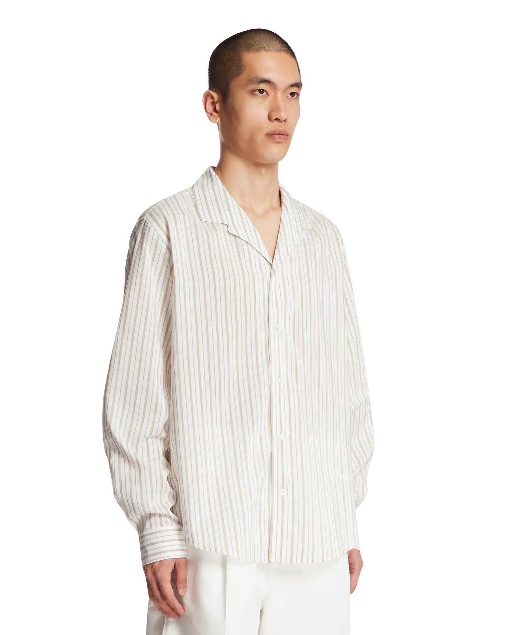 Camicia Franco In Seta E Cotone Bianca - Image 2