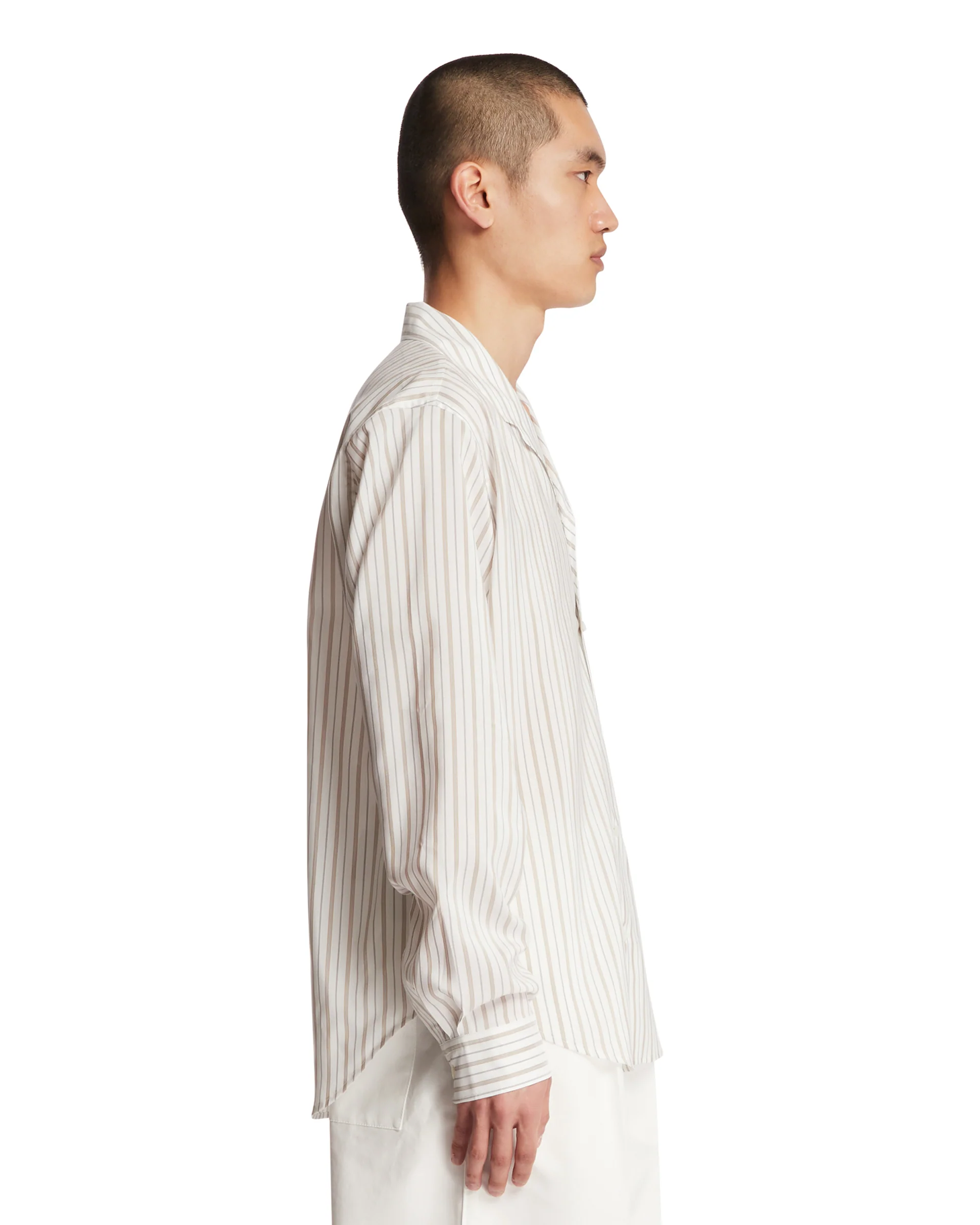 Camicia Franco In Seta E Cotone Bianca - Image 4