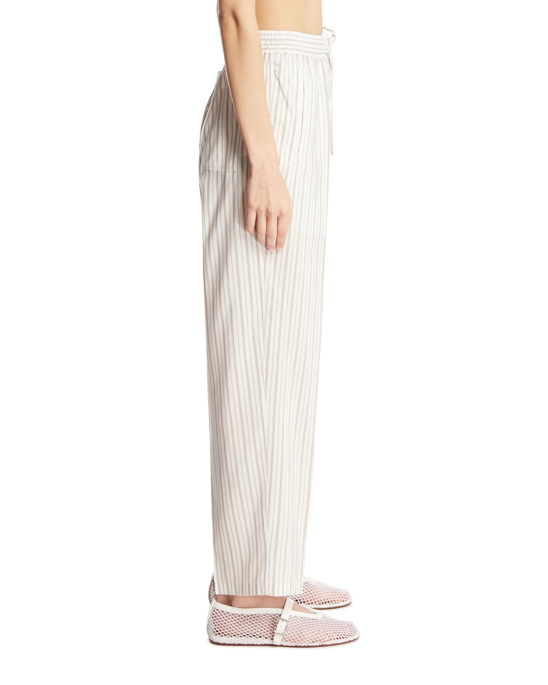 Pantaloni Julian In Seta Bianchi - Image 4