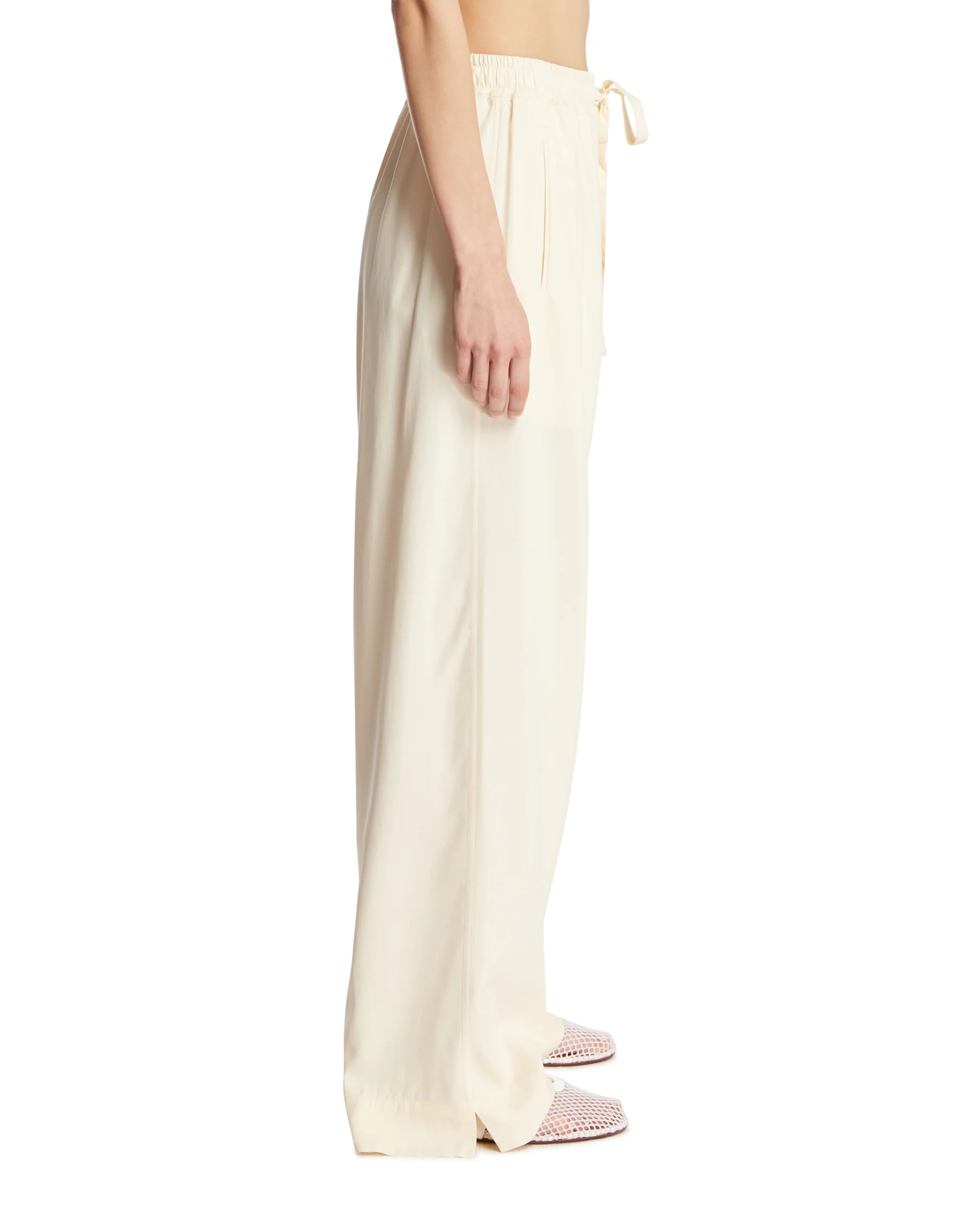 Pantaloni Julian In Seta Bianchi - Image 4
