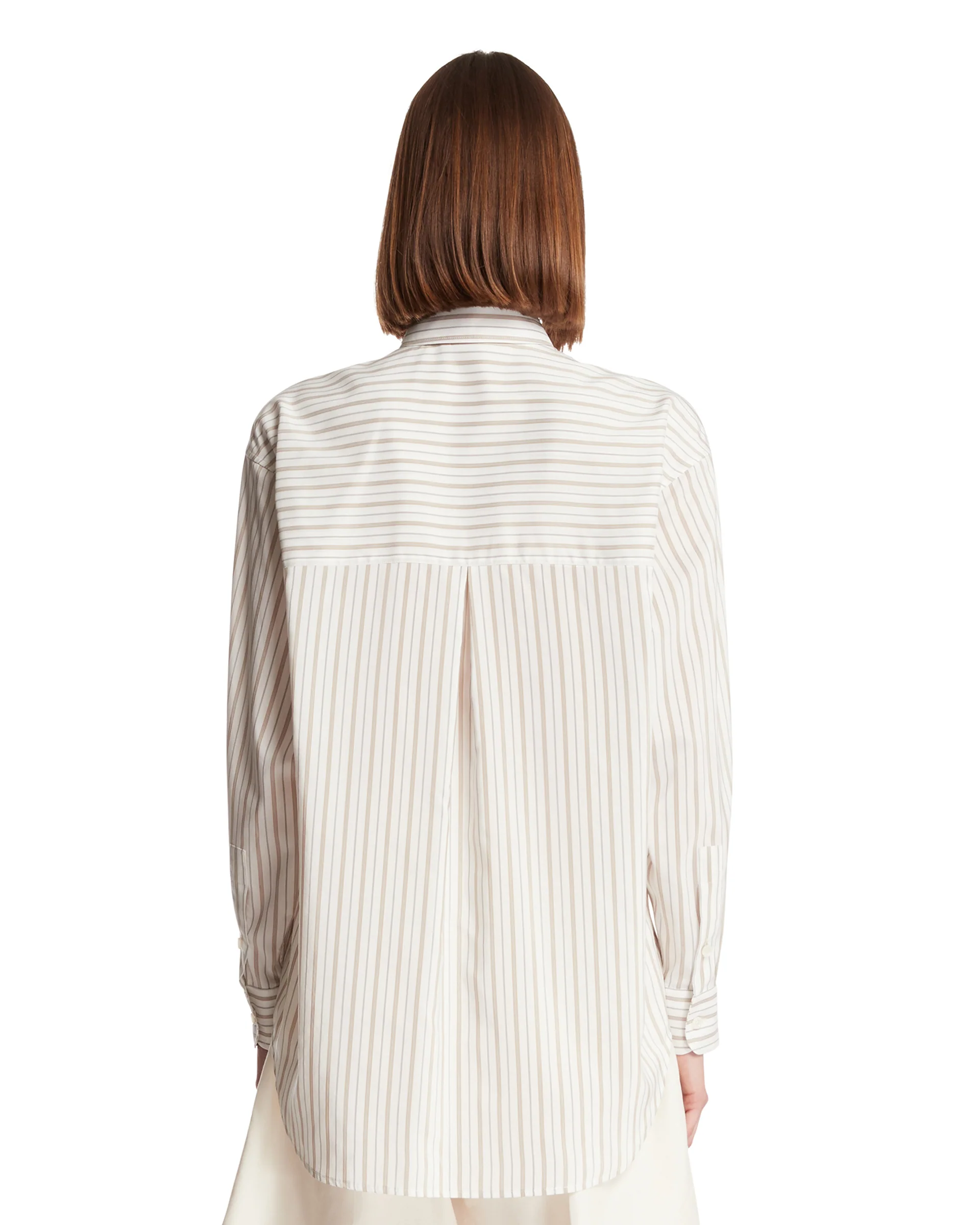 Camicia Marghe In Seta E Cotone Bianca - Image 5