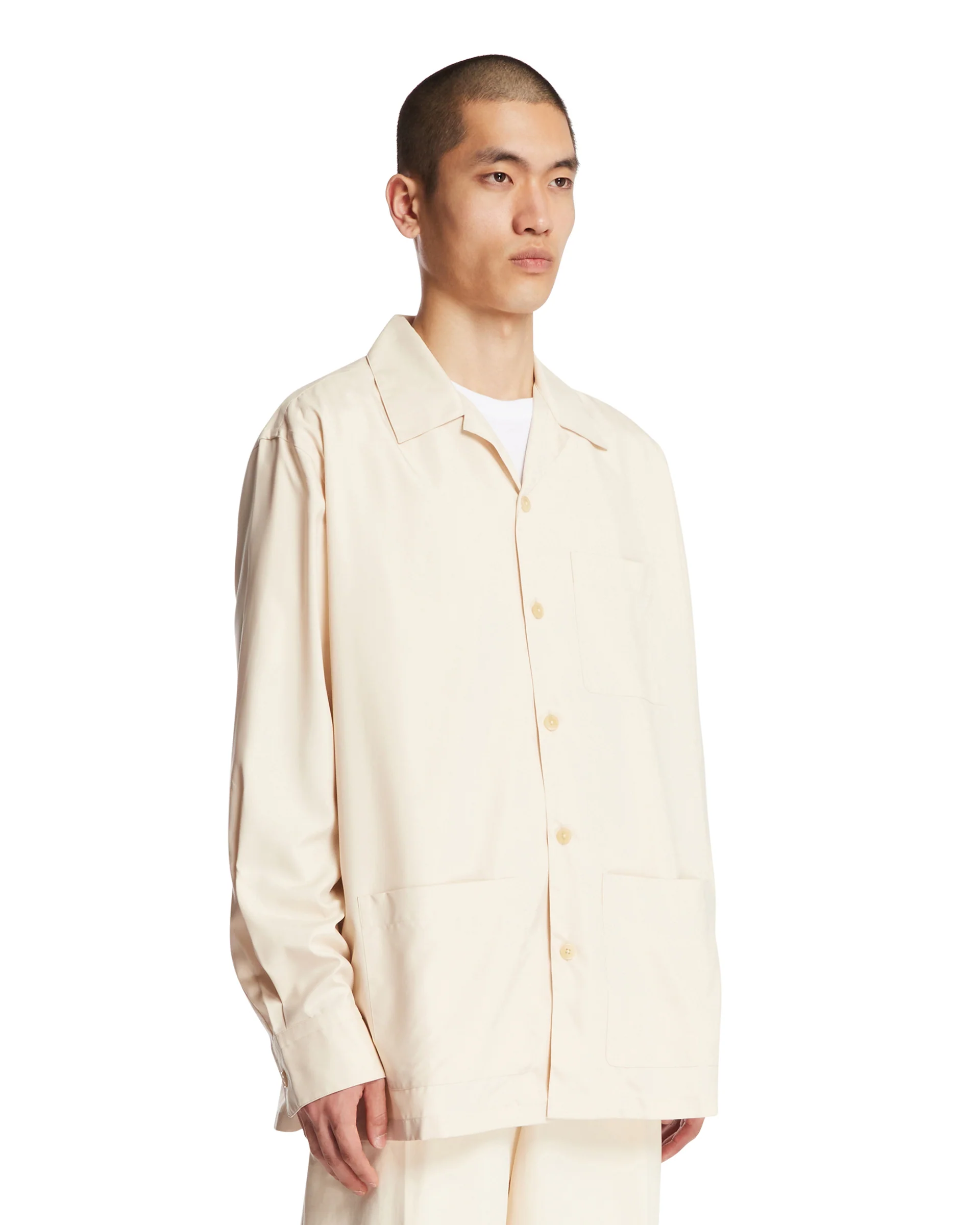 Overshirt Santiago In Seta Bianca - Image 2