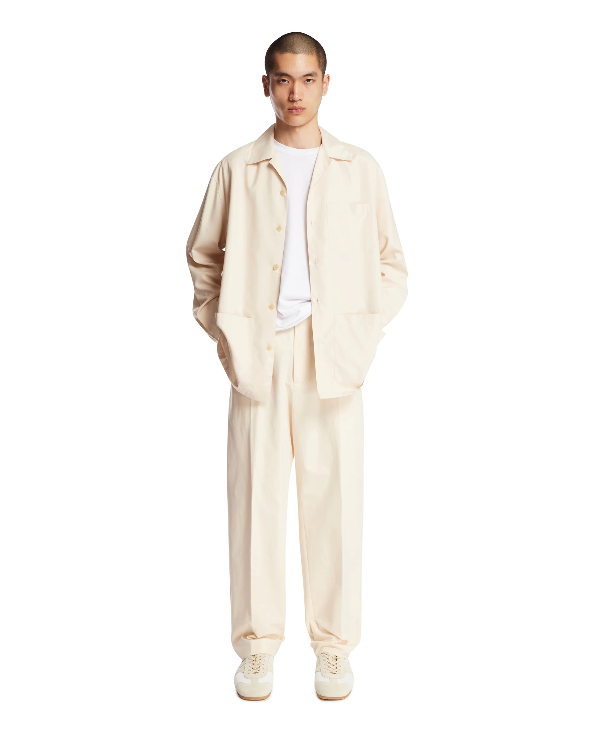 Overshirt Santiago In Seta Bianca - Image 3